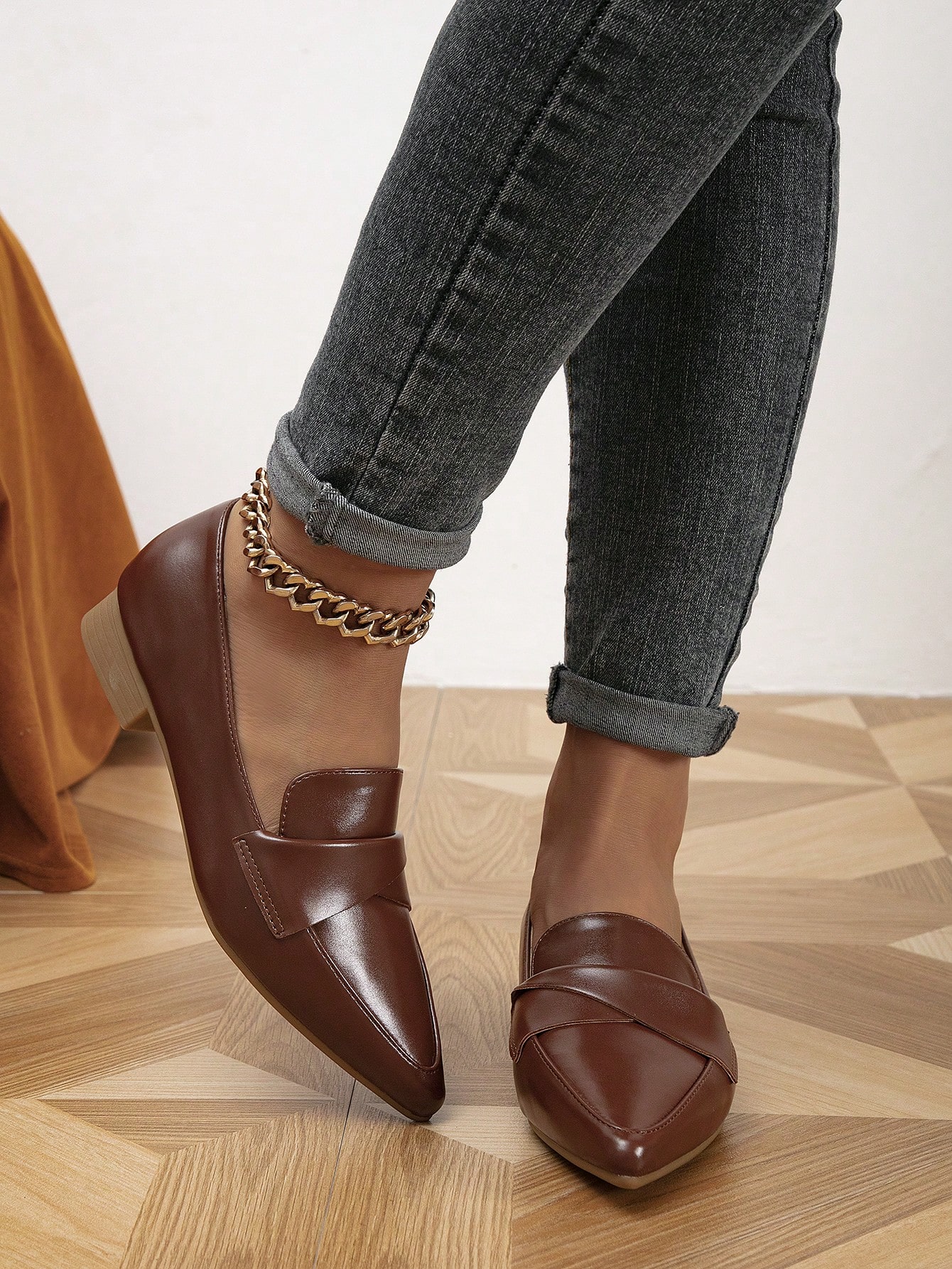 In Coffee Brown Women Flats