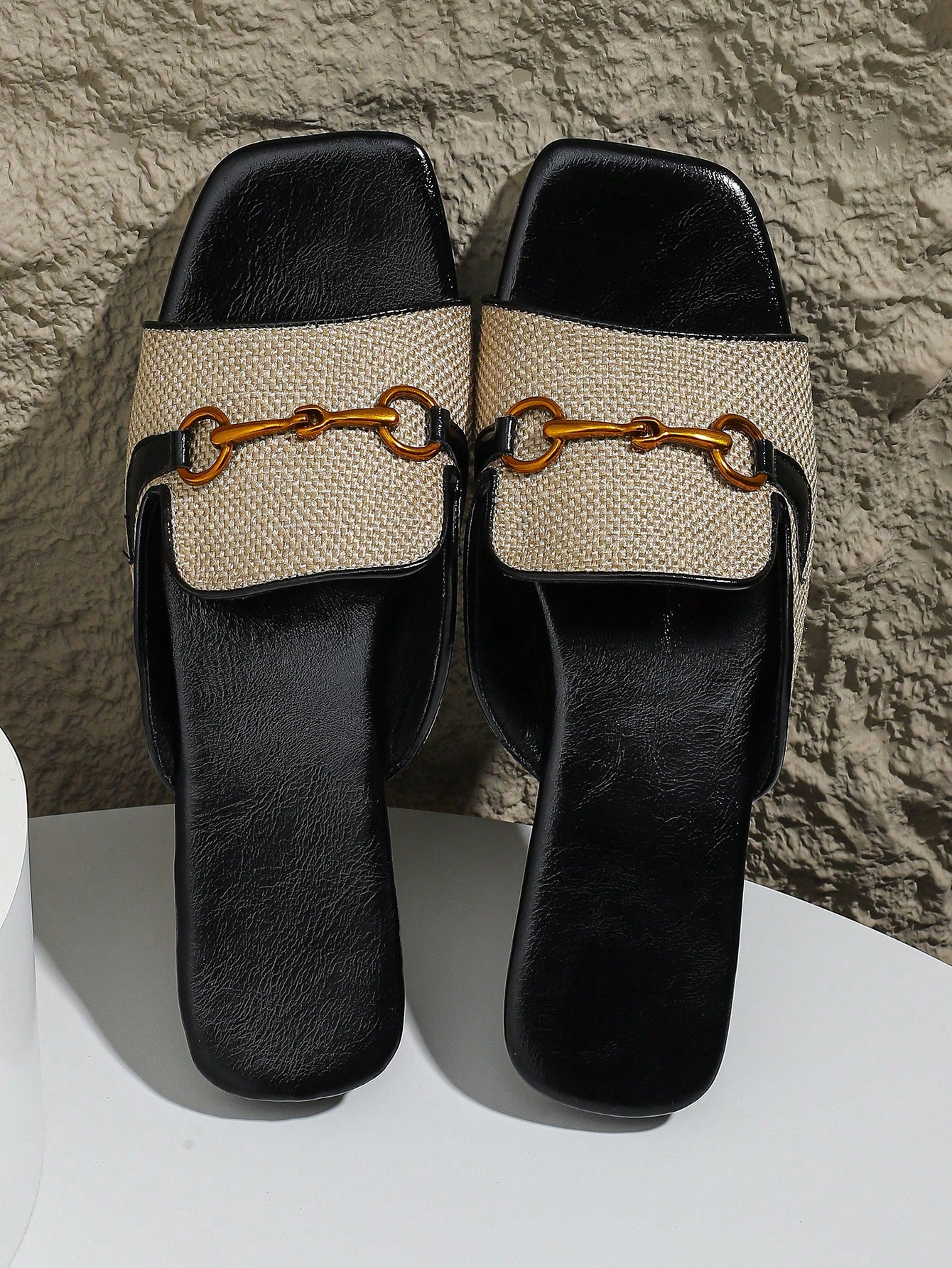 In Black and White Women Sandals