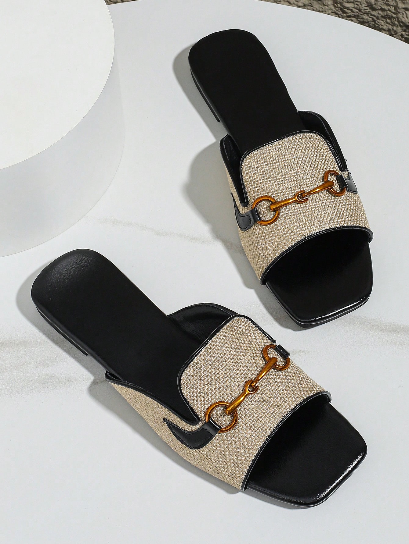 In Black and White Women Sandals