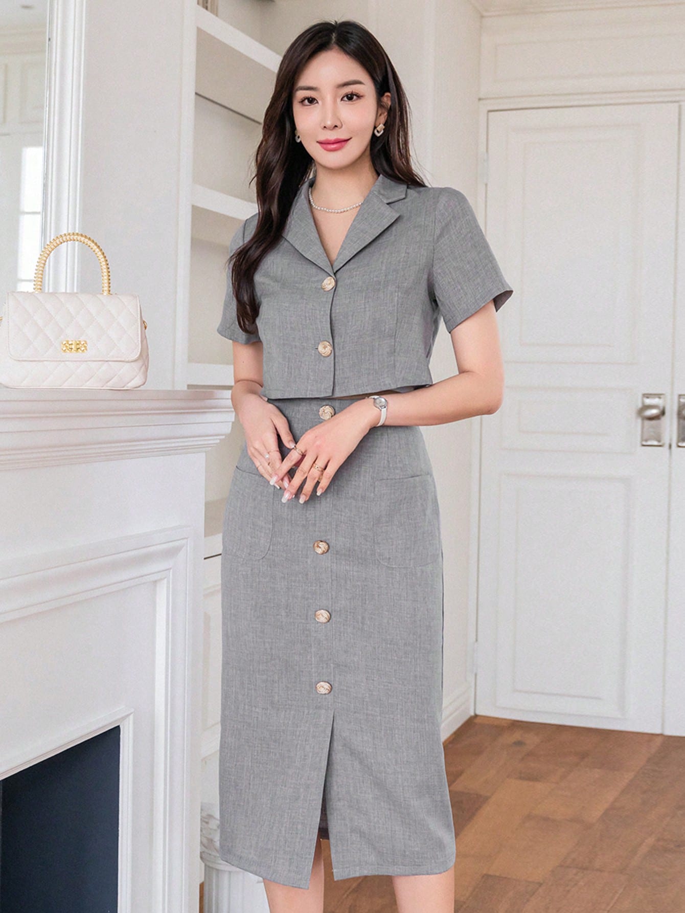 In Short Sleeve Women Suit Sets