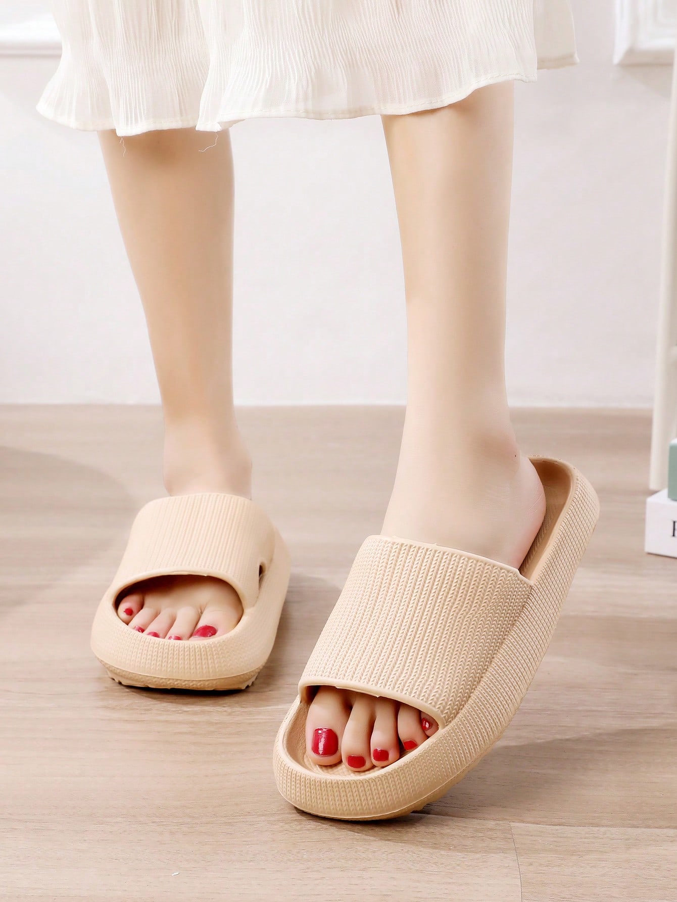 In Khaki Women Slides