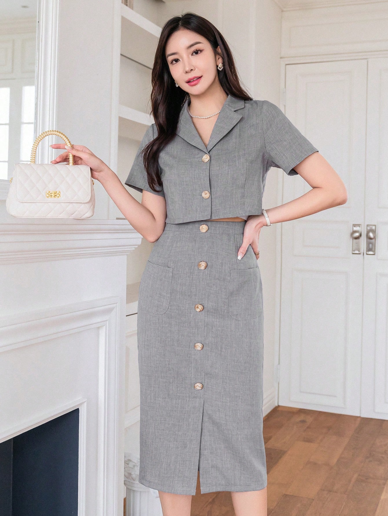 In Short Sleeve Women Suit Sets