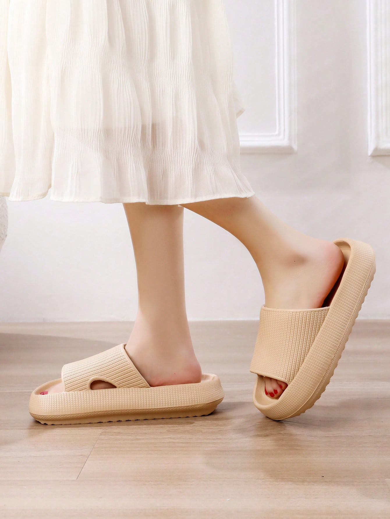 In Khaki Women Slides