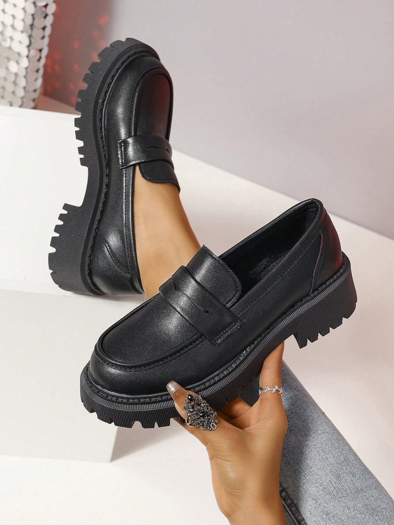 In Black Women Wedges & Flatform