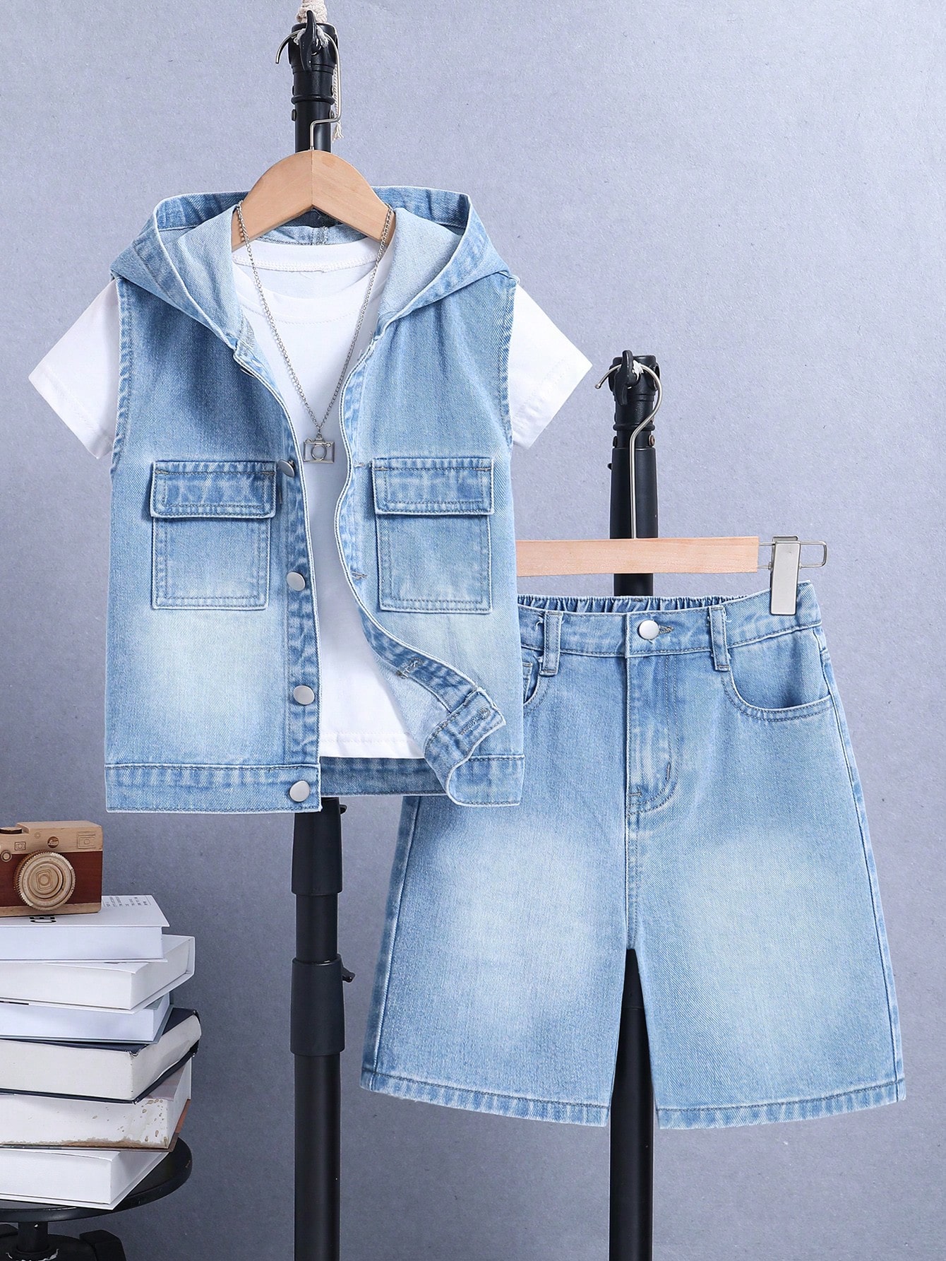 Tween Boys Denim Two-piece Outfits