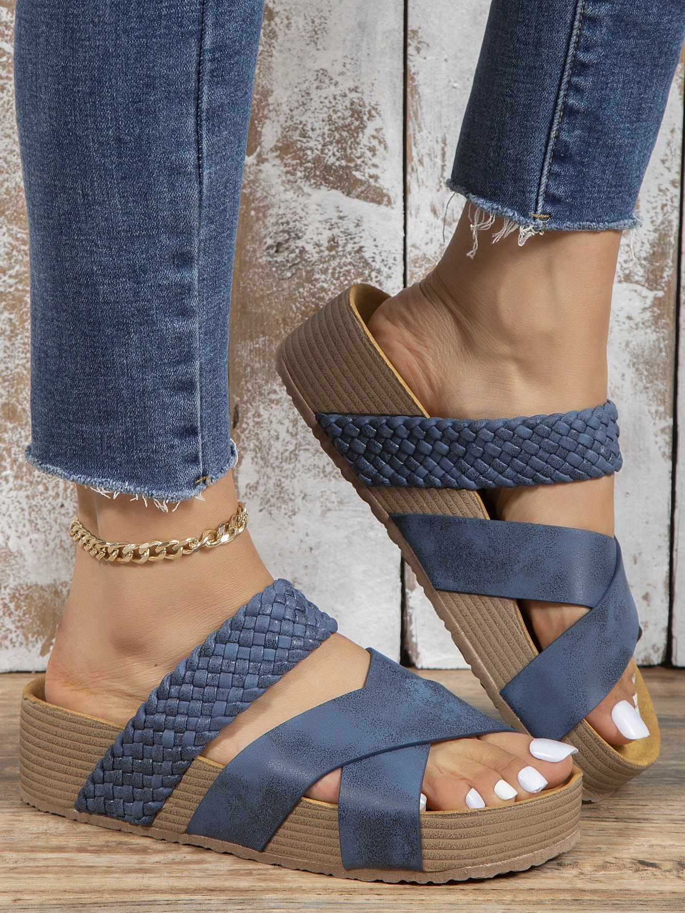 In Blue Women Platforms & Wedge Sandals