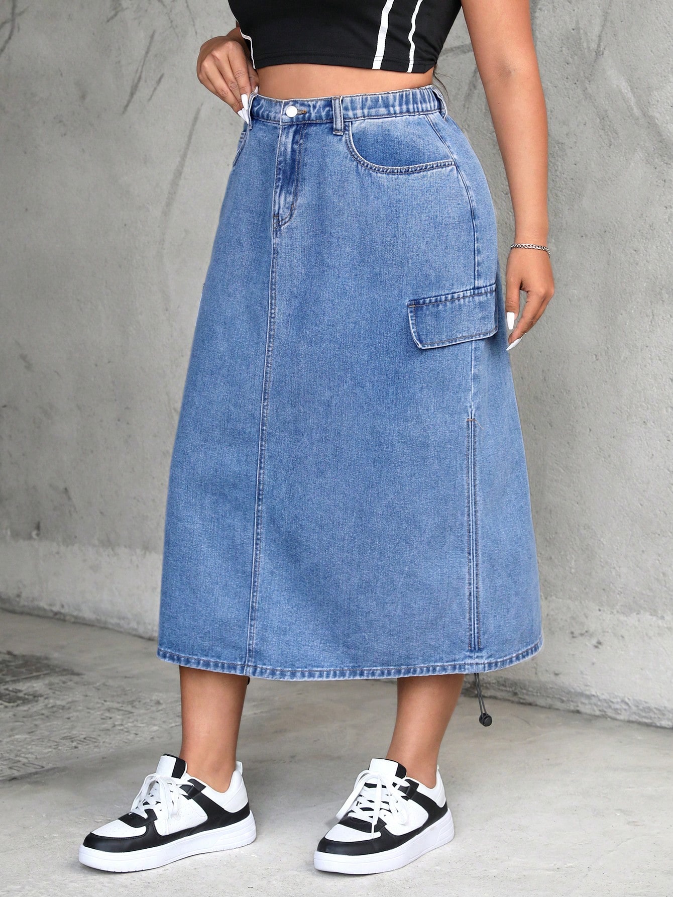 Plus Size Denim Skirts