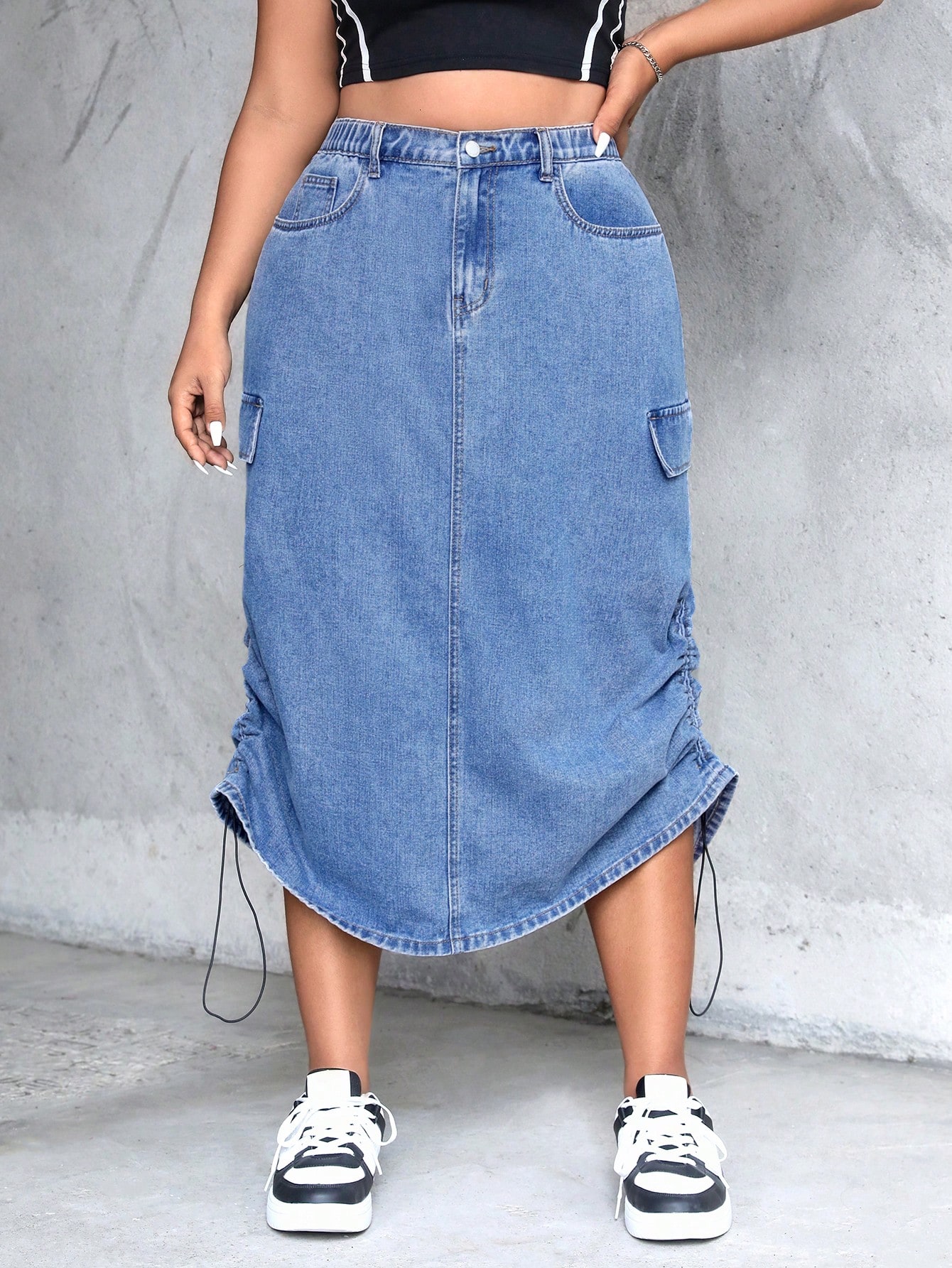 Plus Size Denim Skirts