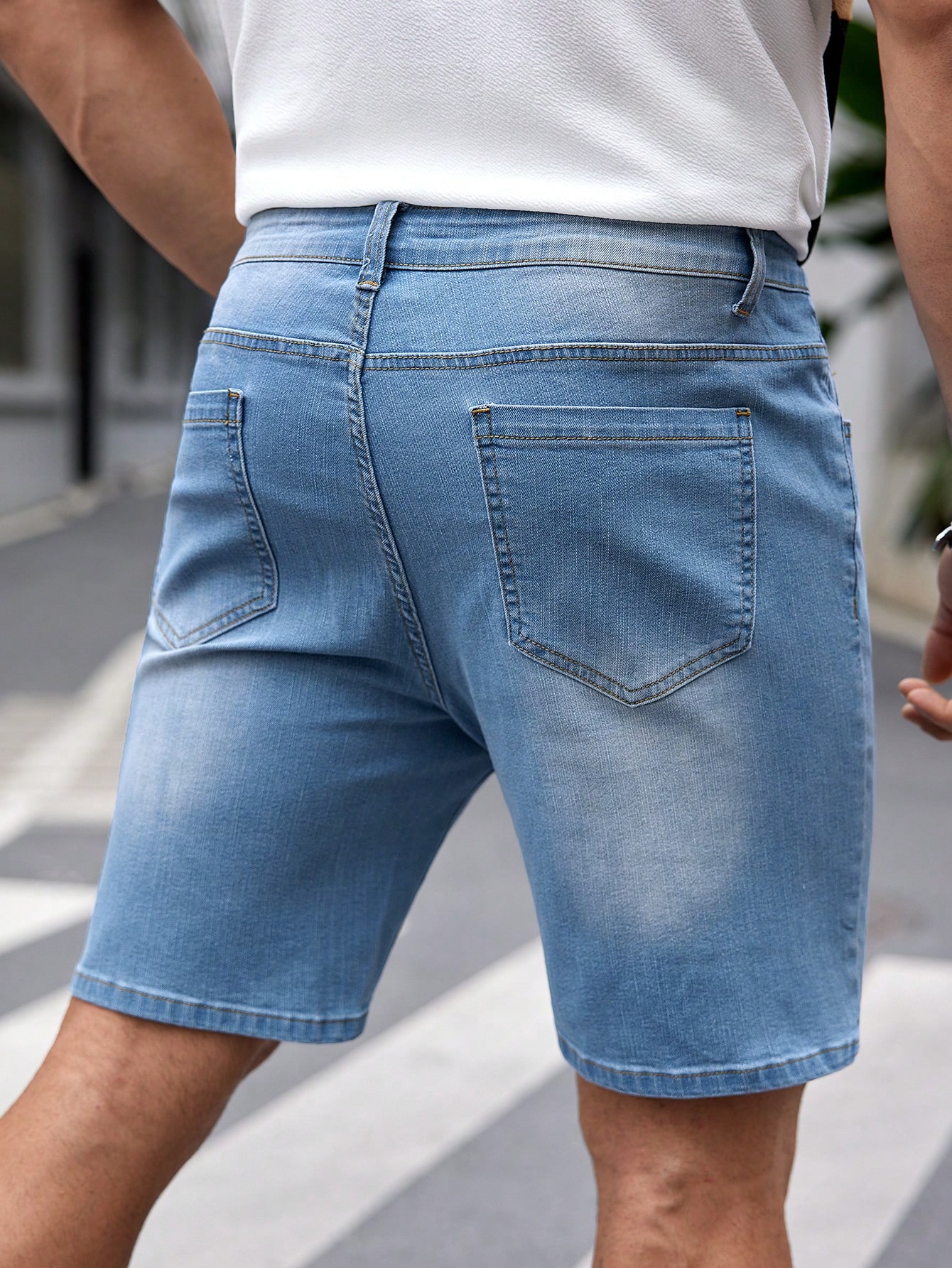 Men Plus Size Denim Shorts