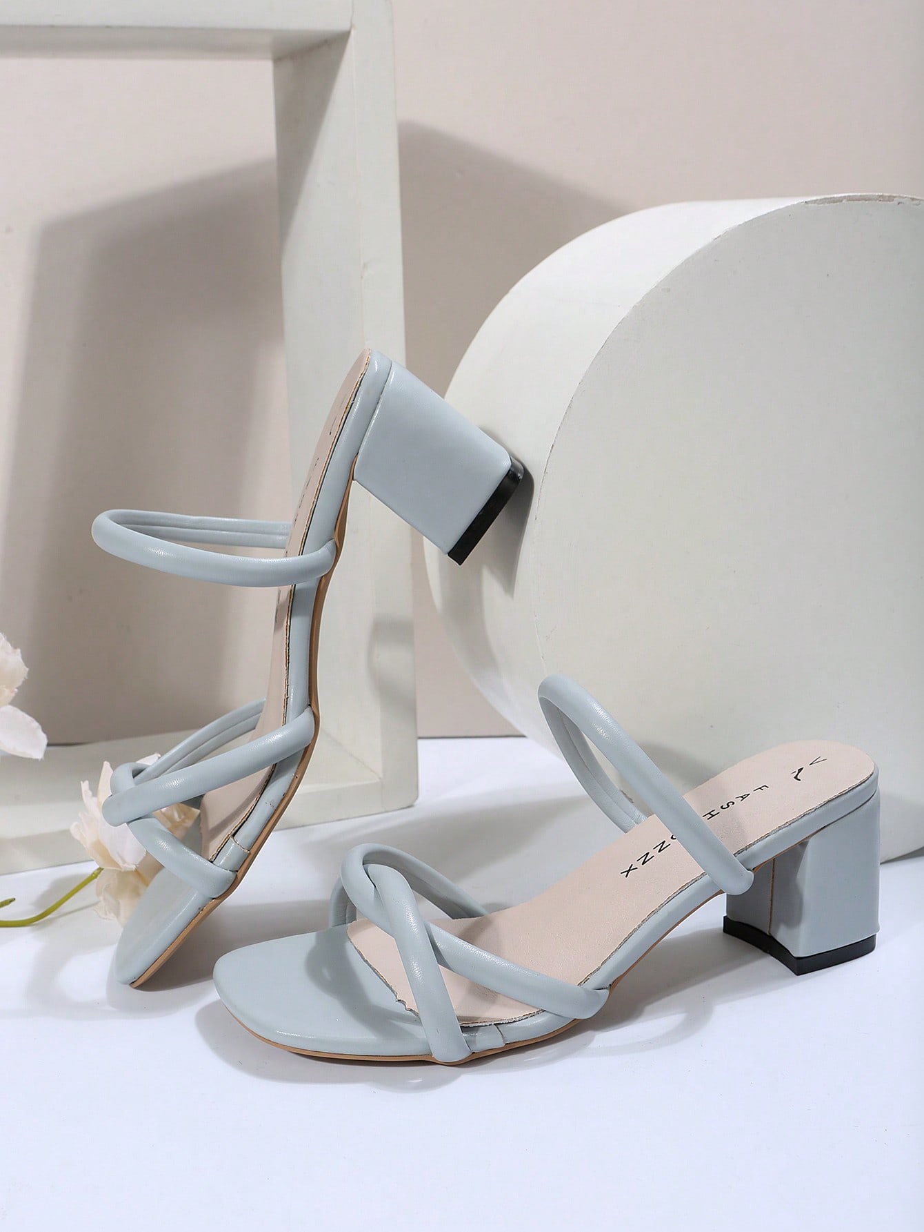 In Baby Blue Women Heeled Sandals