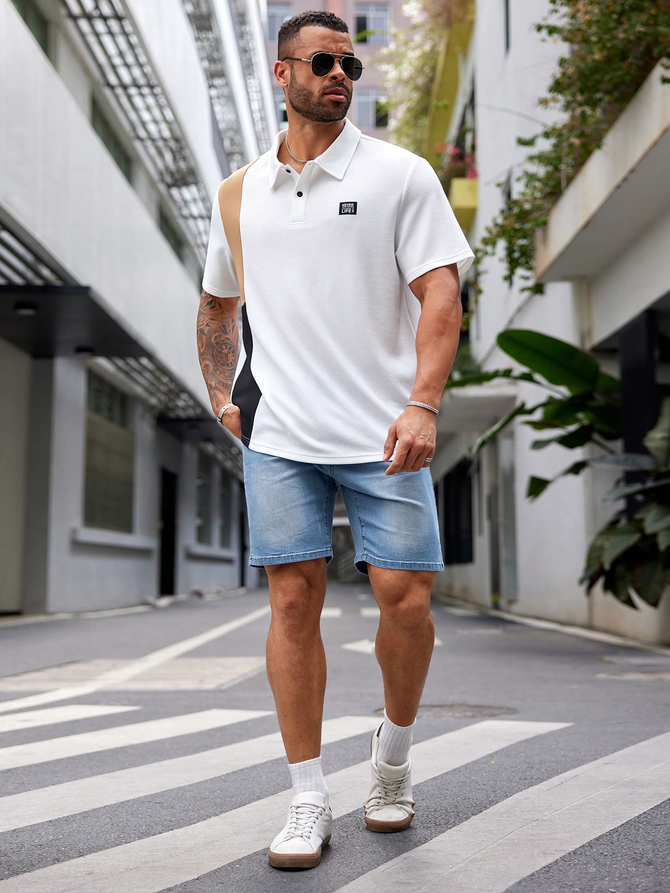 Men Plus Size Denim Shorts