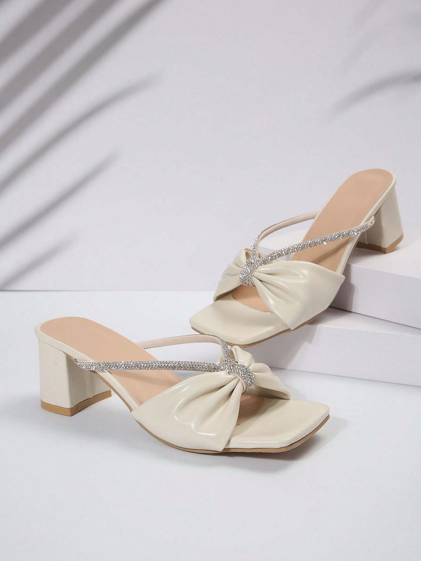 In Beige Women Heeled Sandals