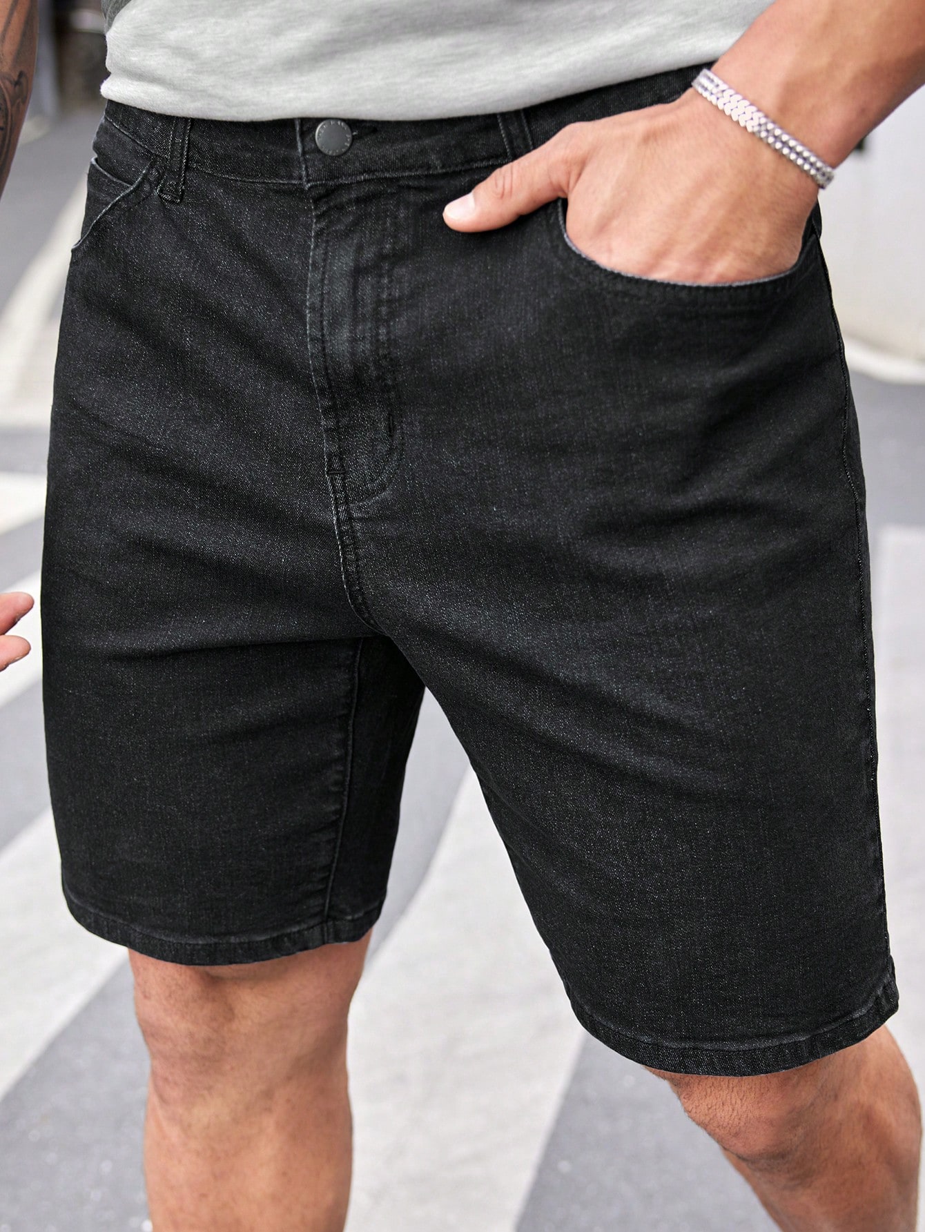 Men Plus Size Denim Shorts