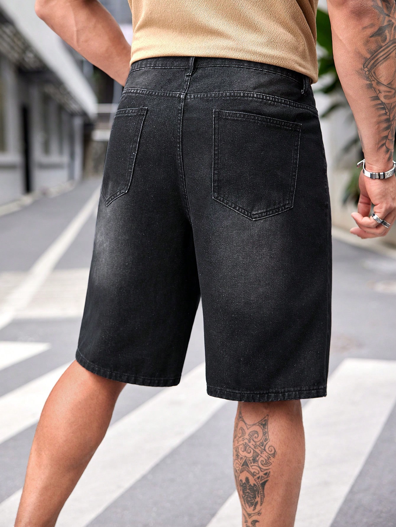 Men Plus Size Denim Shorts