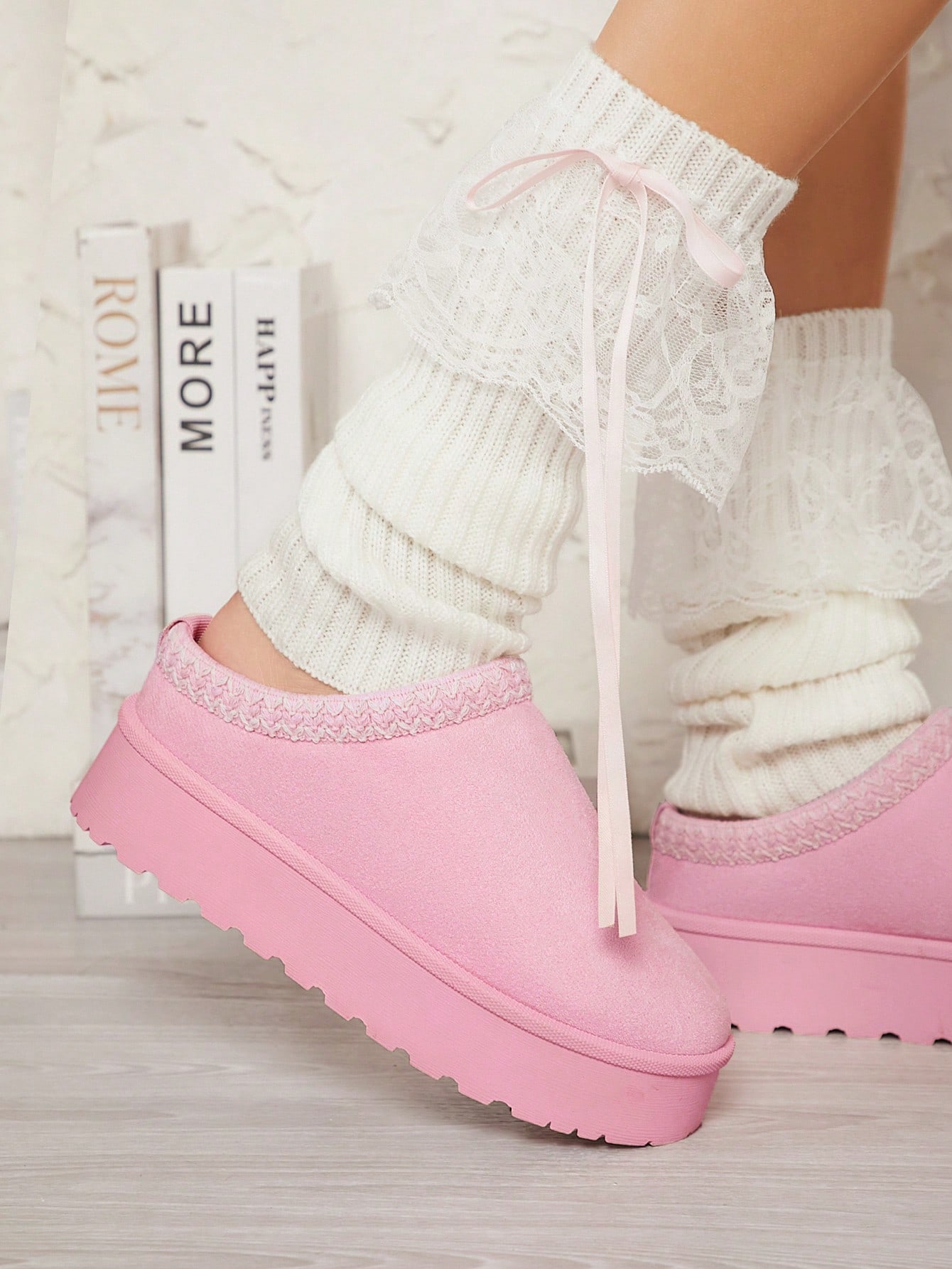 In Pink Women Wedges & Flatform