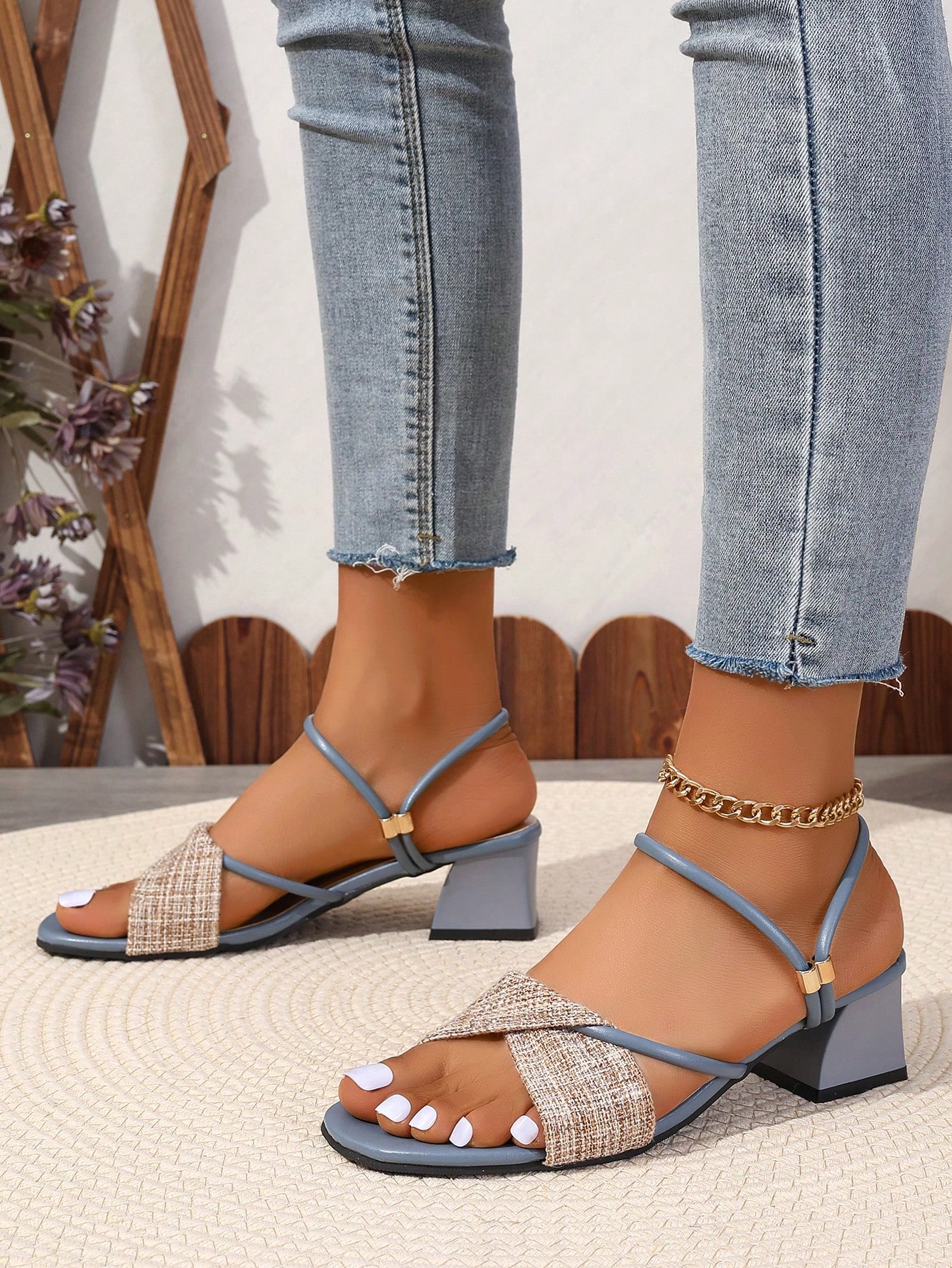 In Blue Women Heeled Sandals