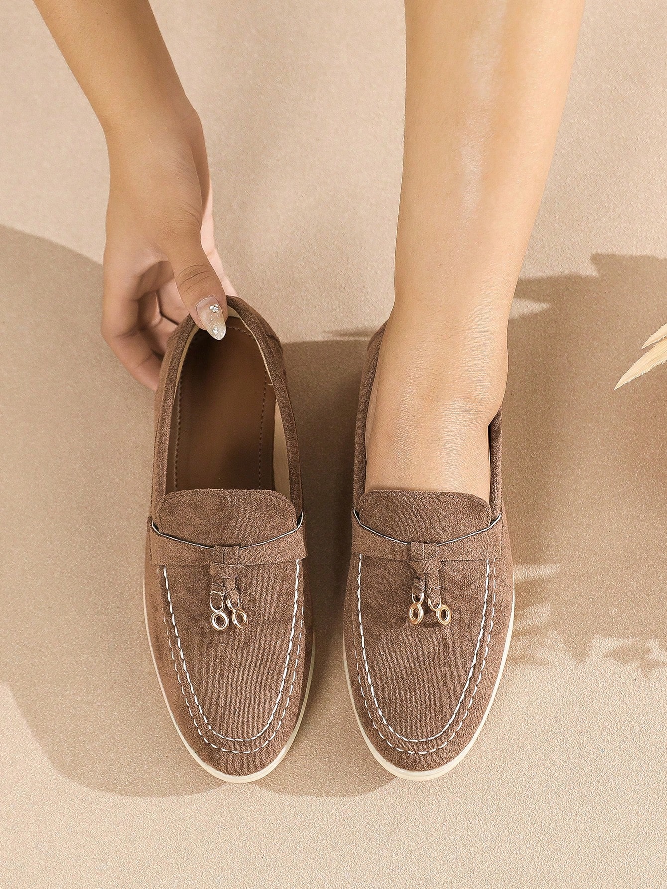 In Coffee Brown Women Flats