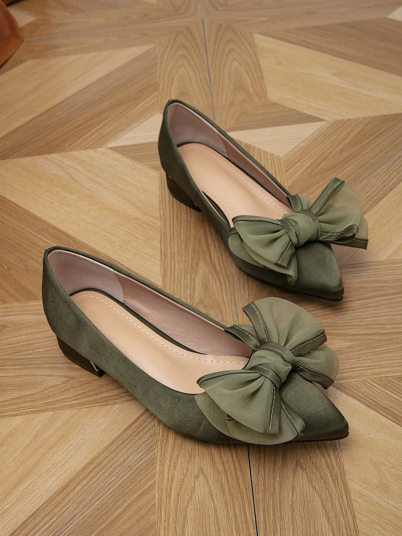 In Dark Green Women Shoes