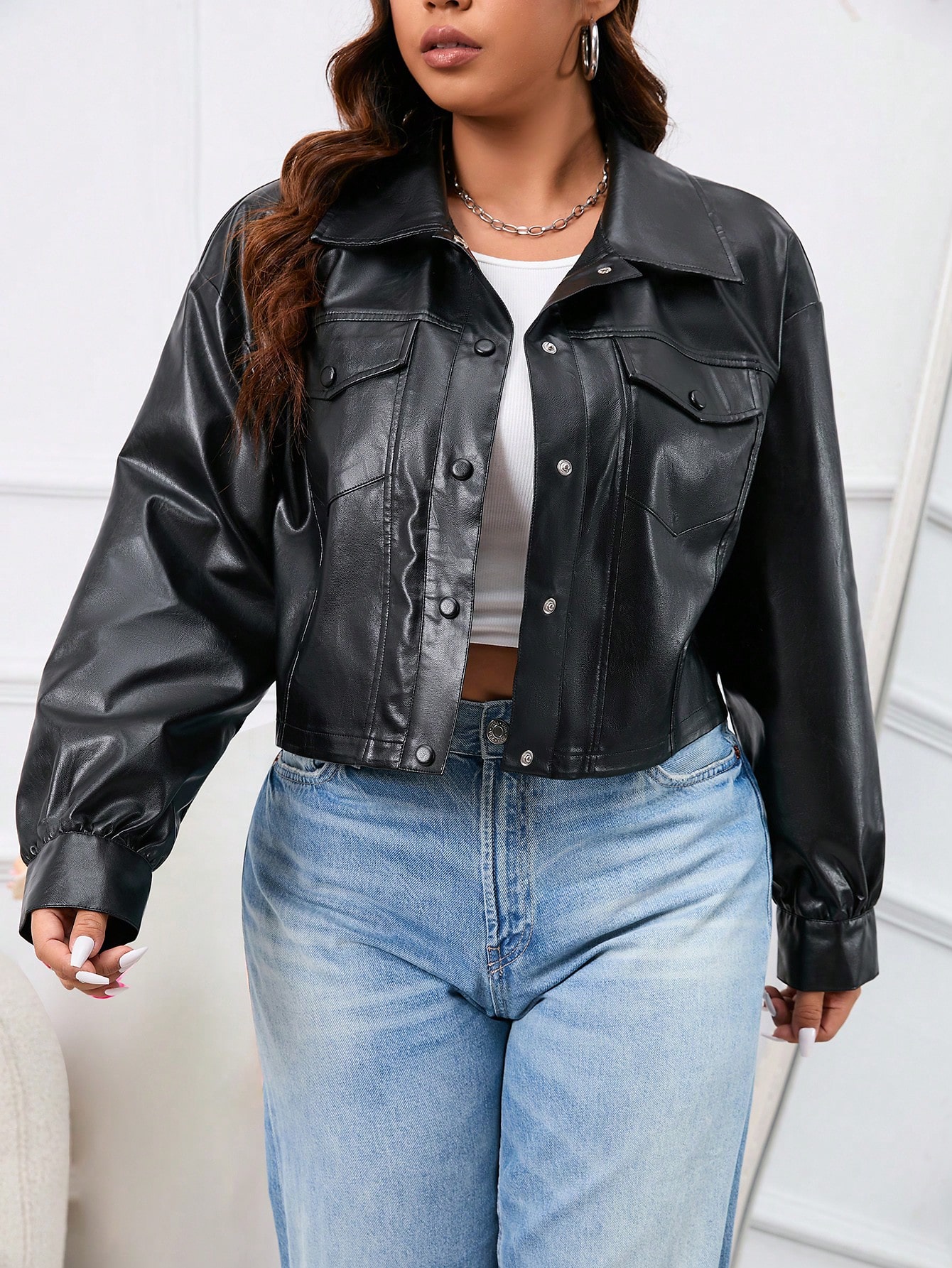 In Black Plus Size Jackets