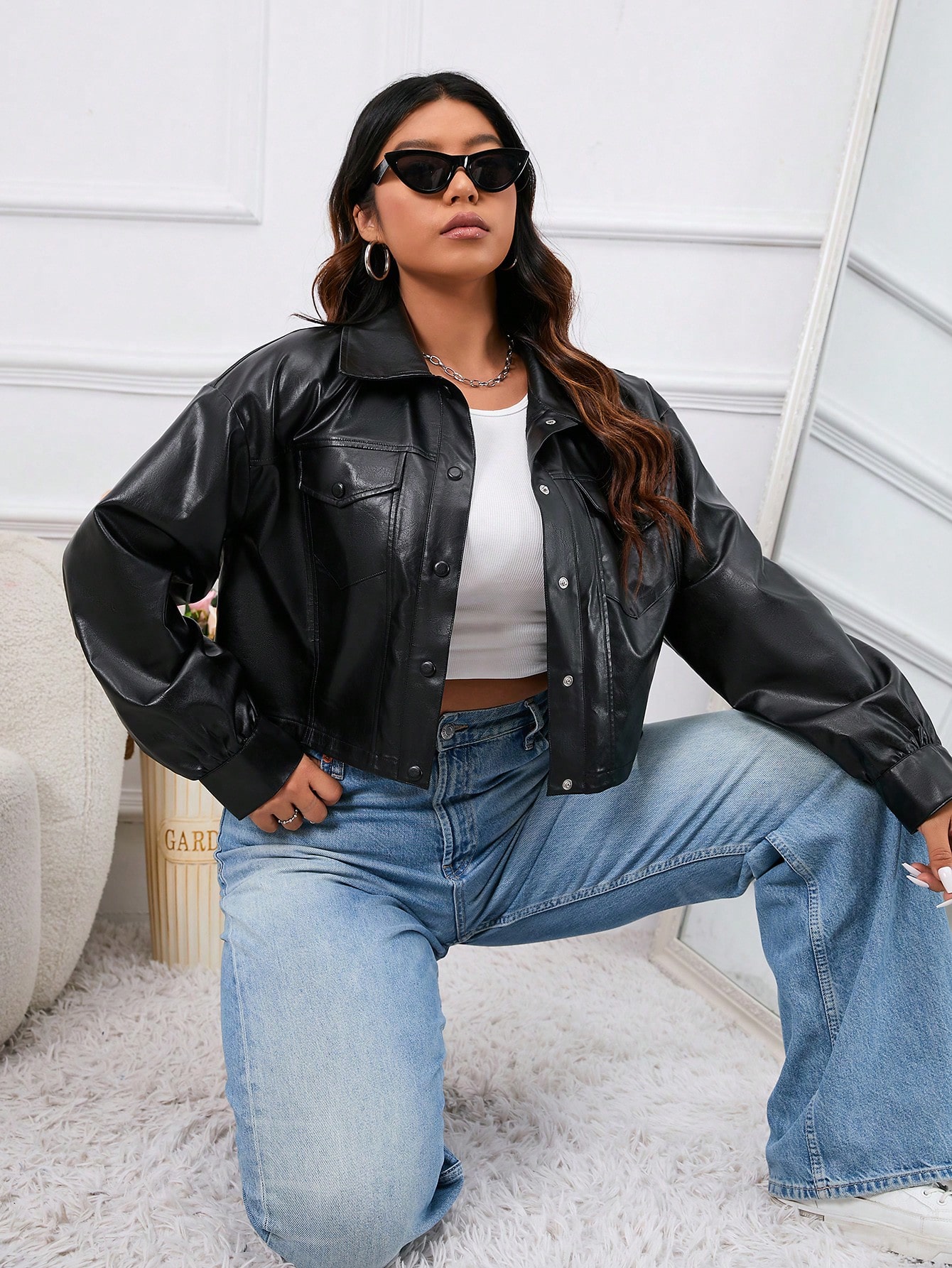 In Black Plus Size Jackets