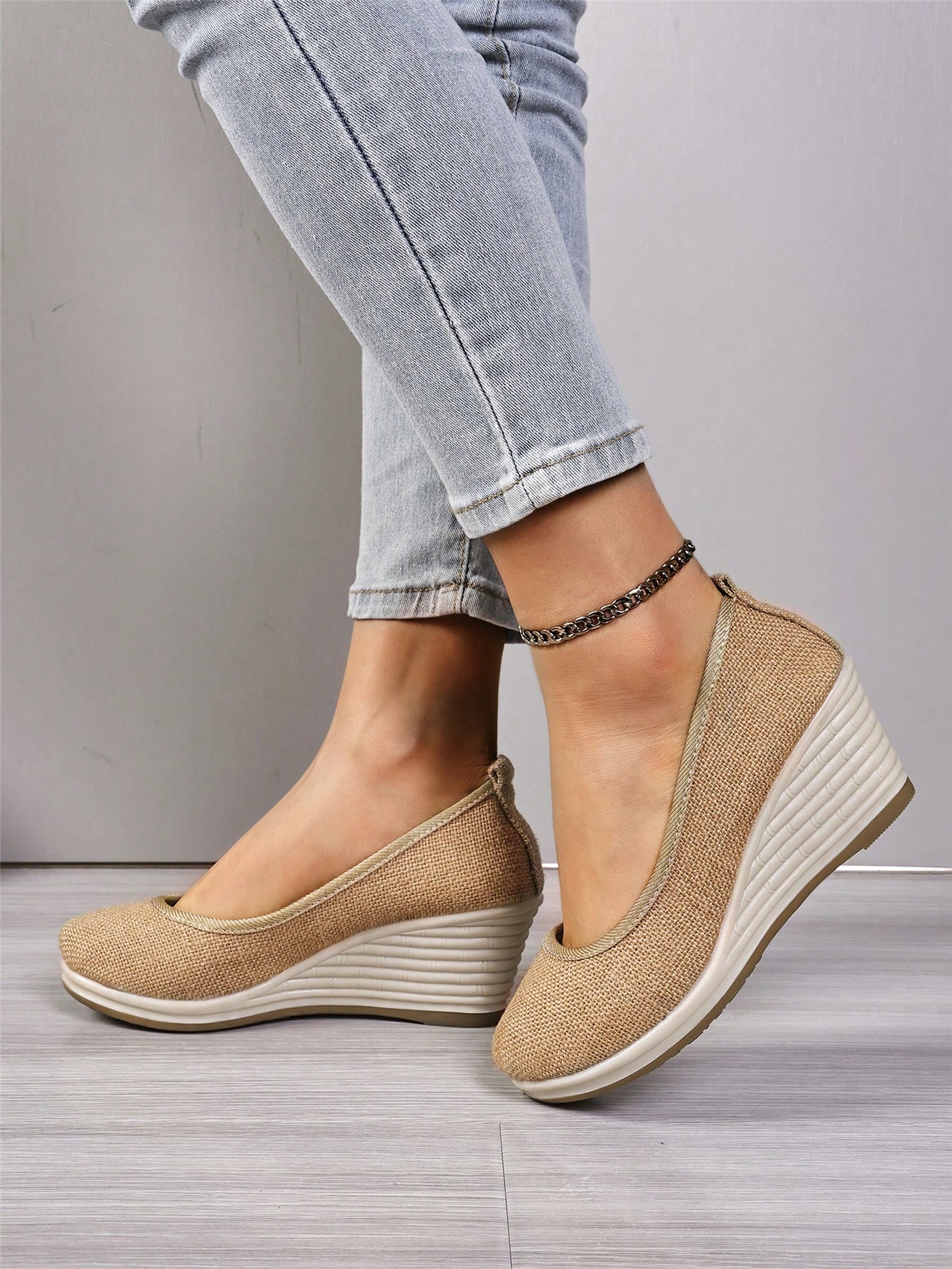 In Apricot Women Wedges & Flatform