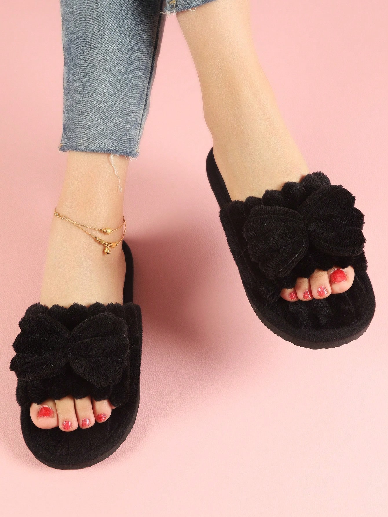 In Black Women Home Slippers