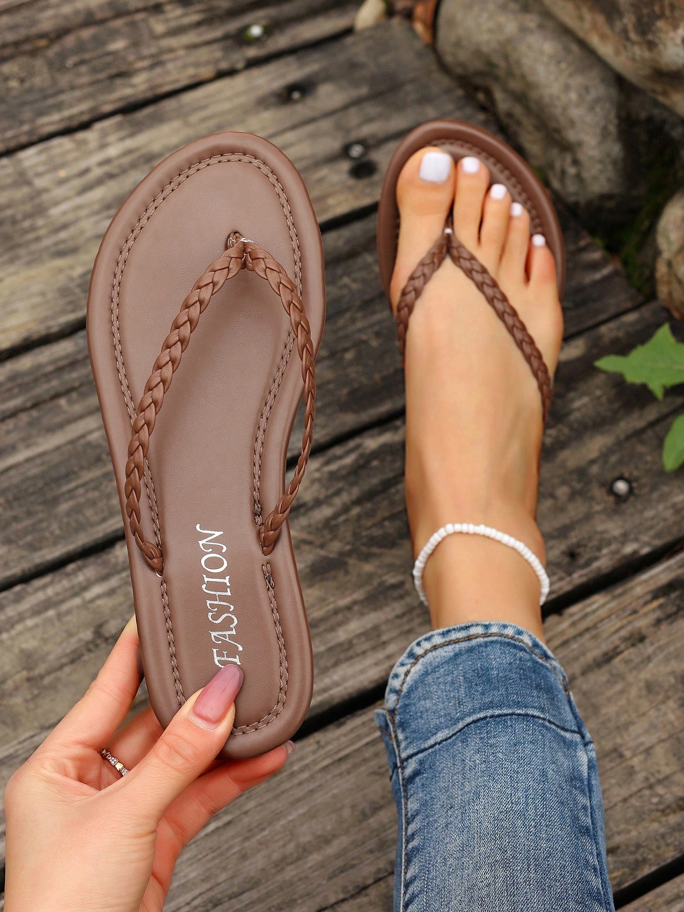 In Brown Women Flip-Flops