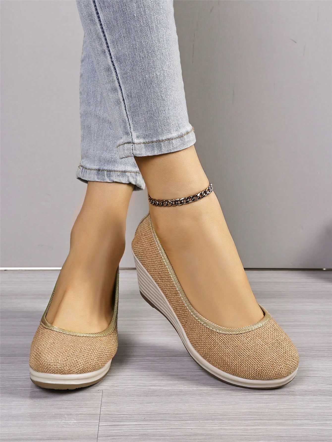 In Apricot Women Wedges & Flatform