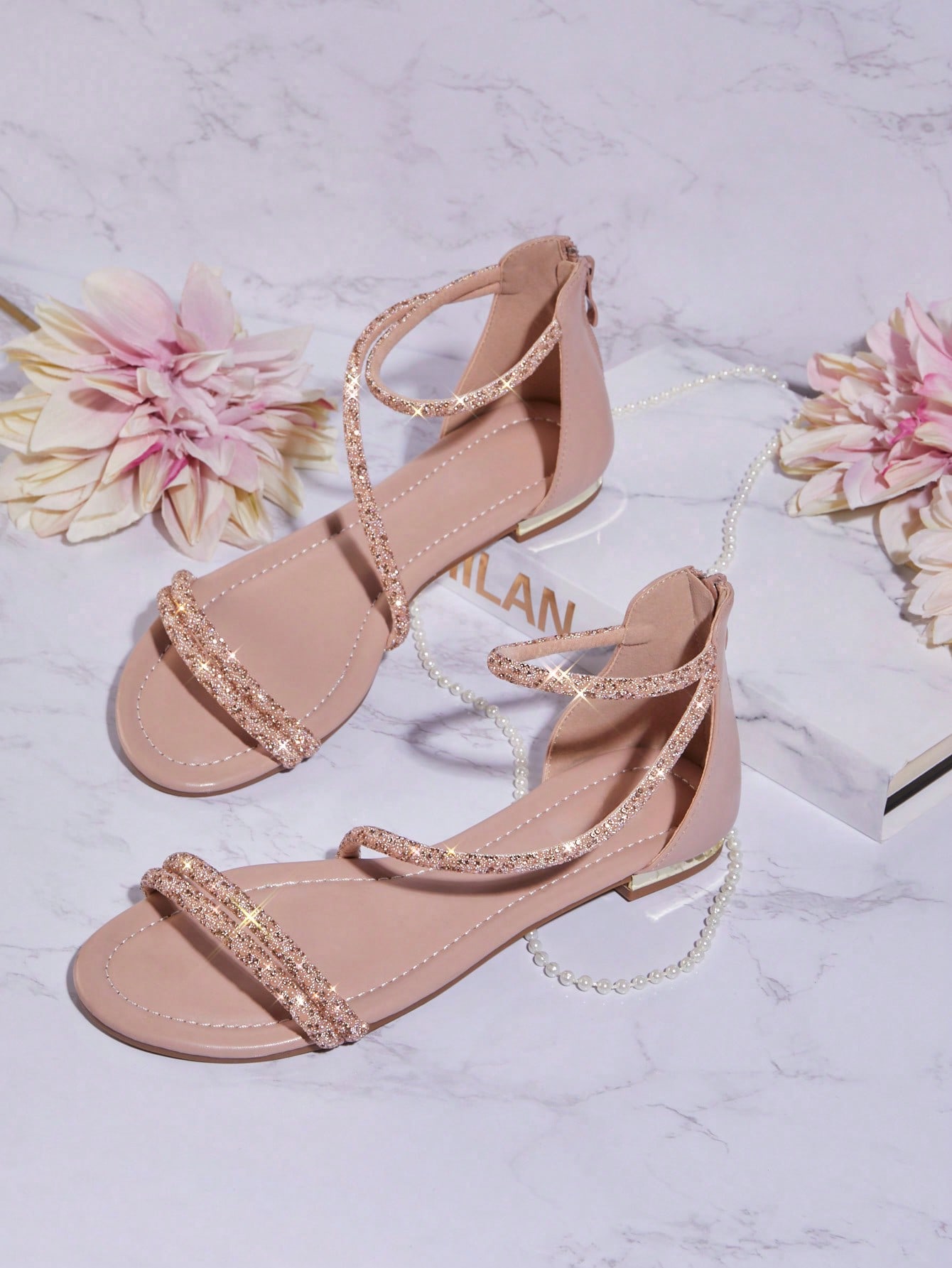 In Baby Pink Women Flat Sandals