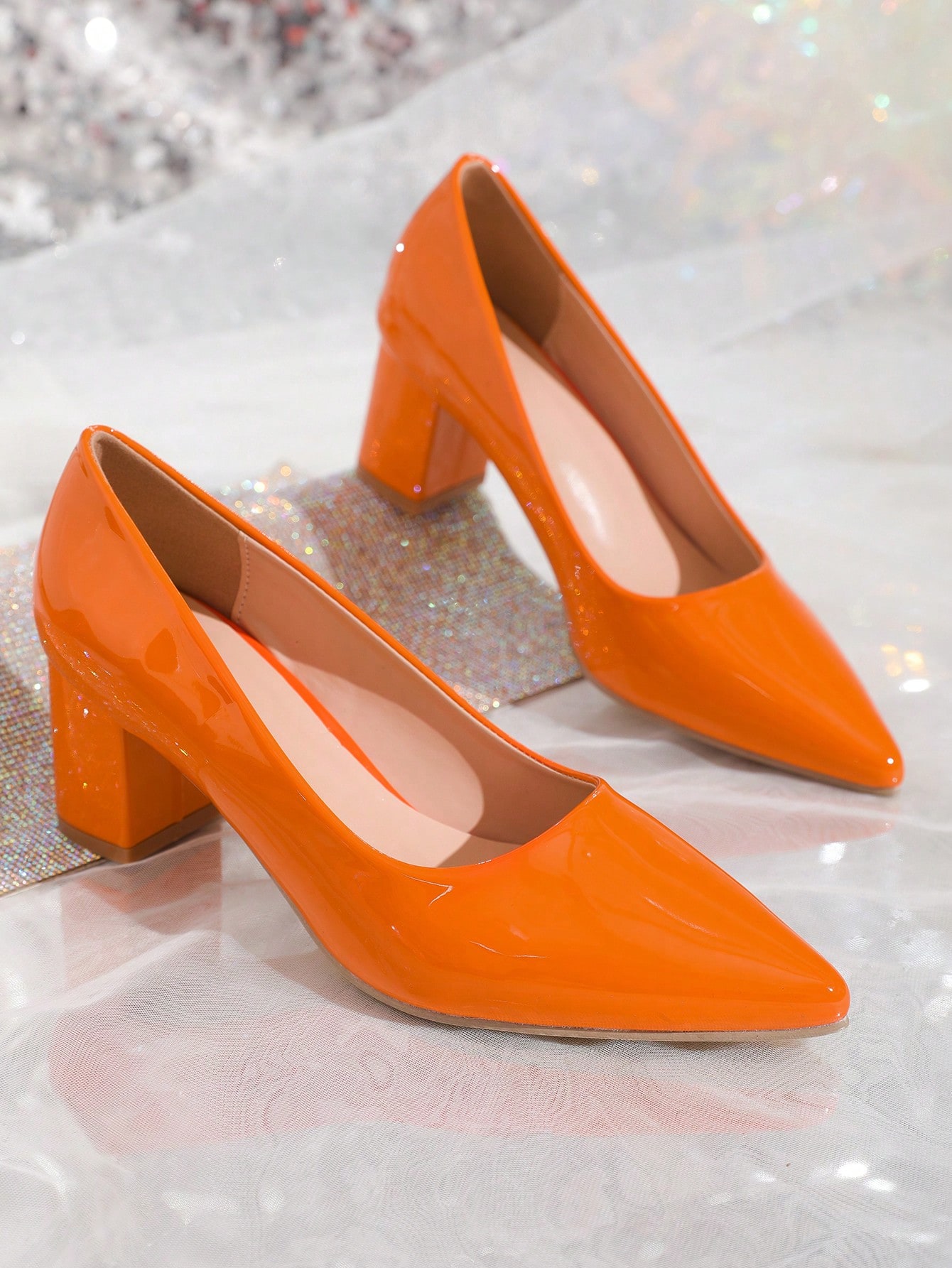 In Orange Women Pumps