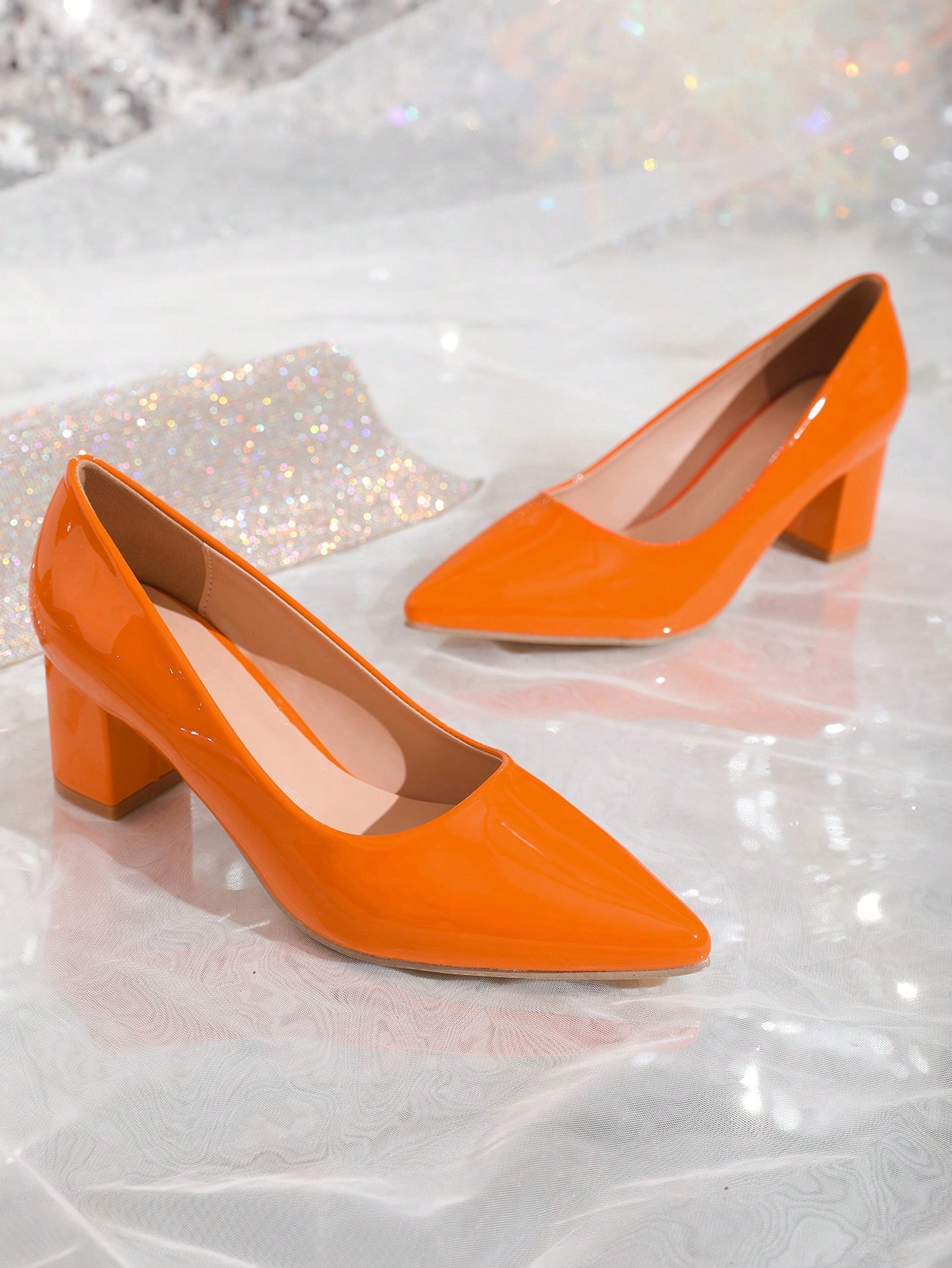 In Orange Women Pumps