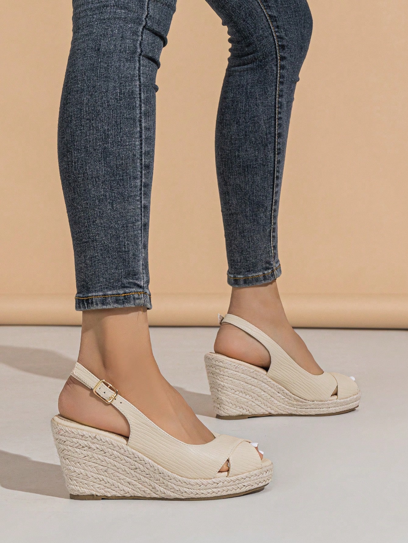 In Beige Women Wedges & Flatform