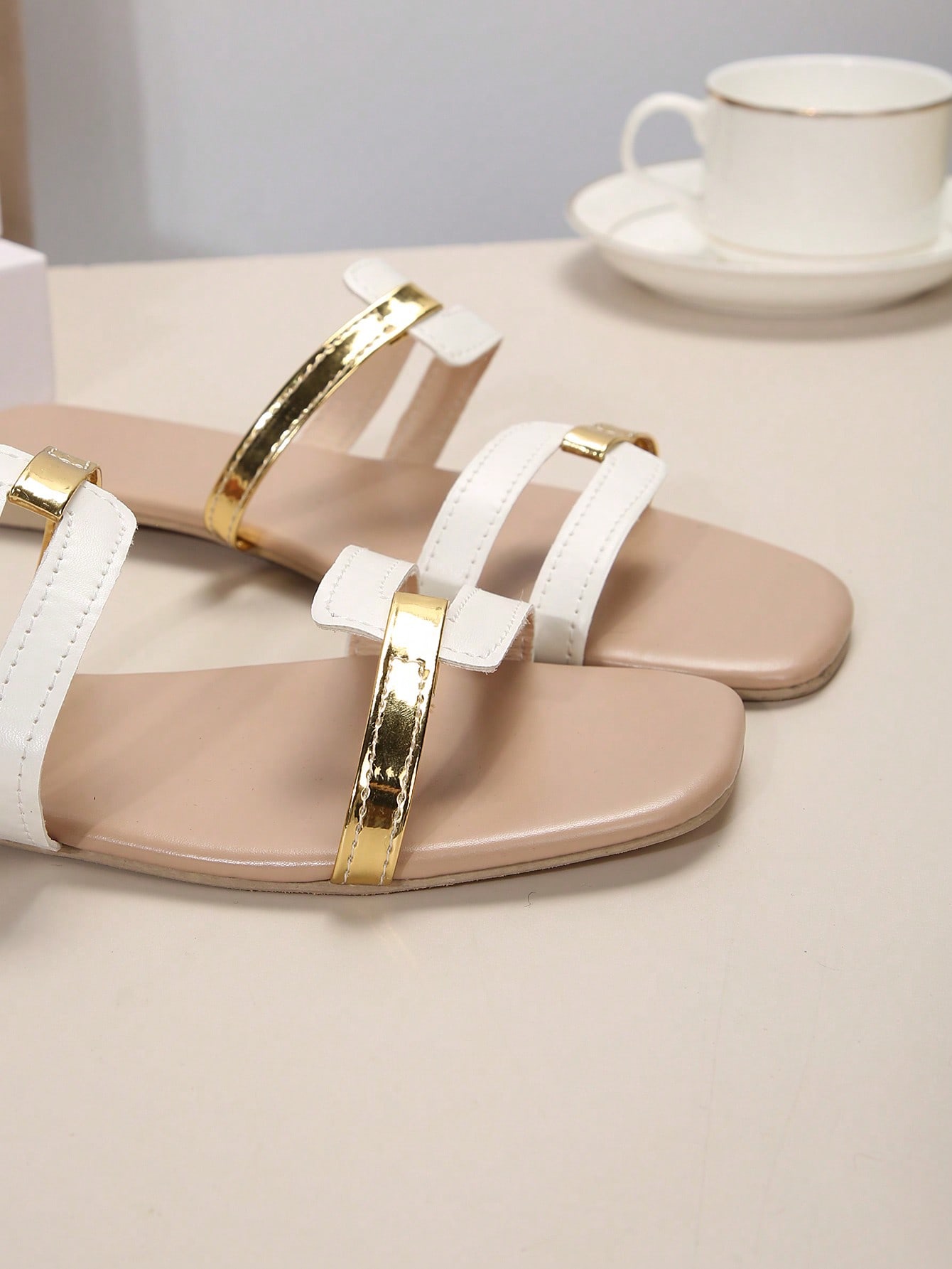 In White Women Flat Sandals