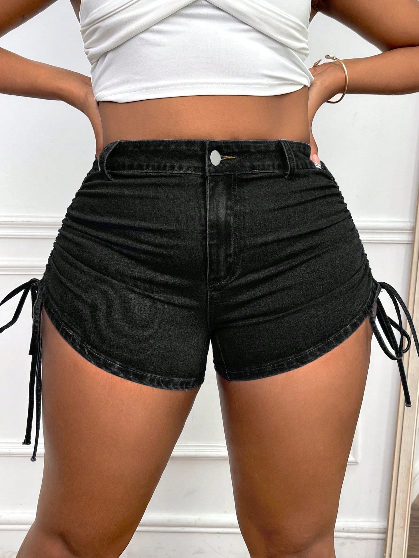 Plus Size Denim Shorts