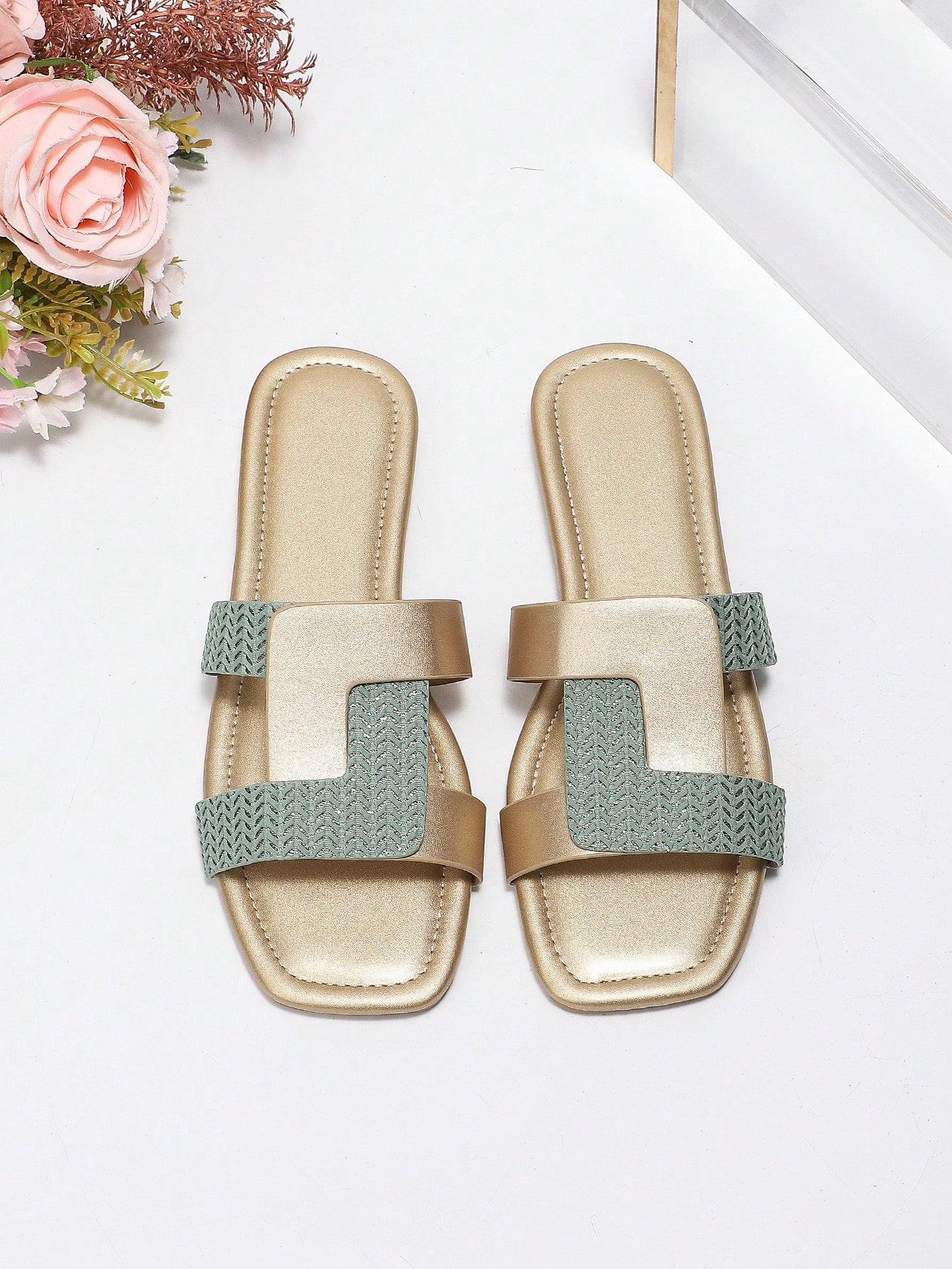 In Olive Green Women Sandals