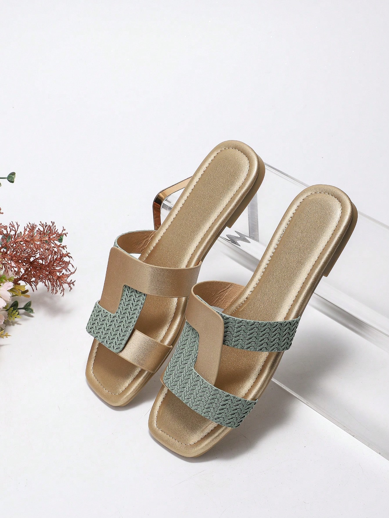 In Olive Green Women Sandals