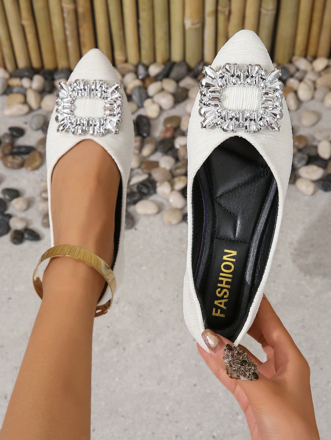 In Beige Women Flats