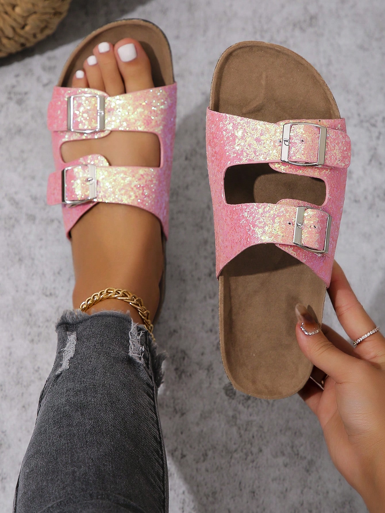 In Pink Women Flat Sandals