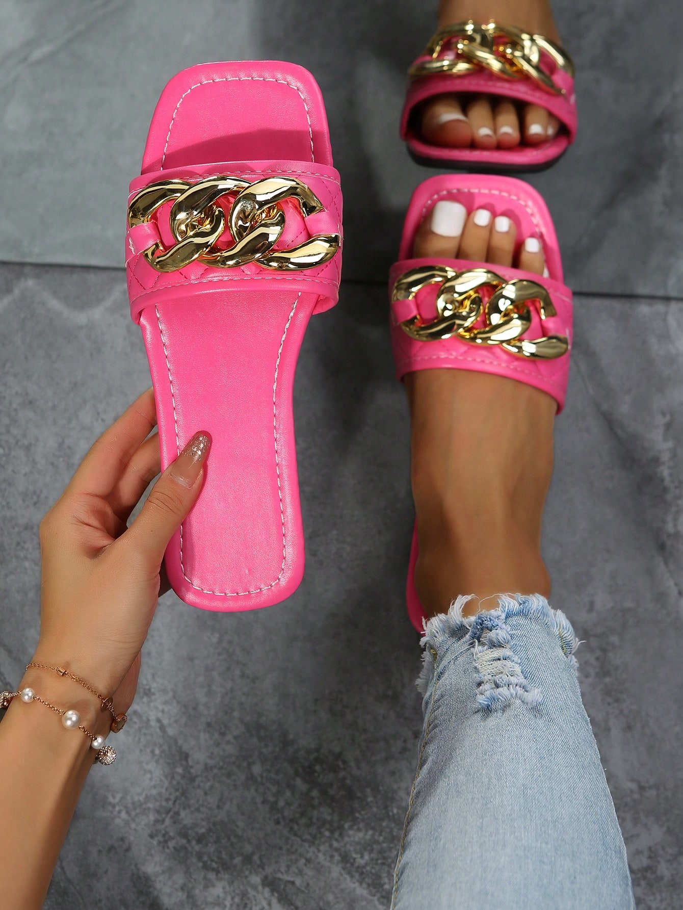 In Hot Pink Women Sandals