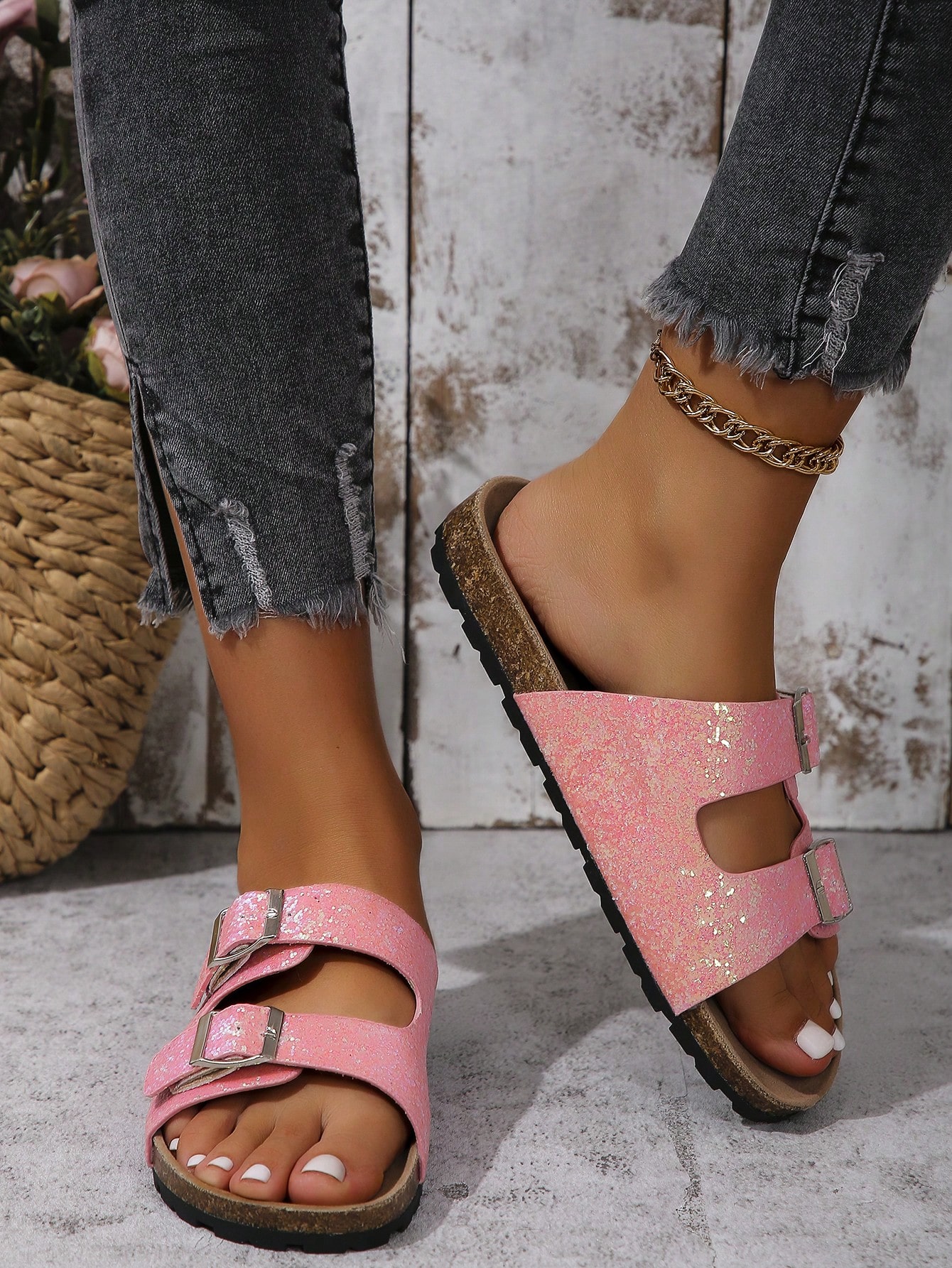 In Pink Women Flat Sandals