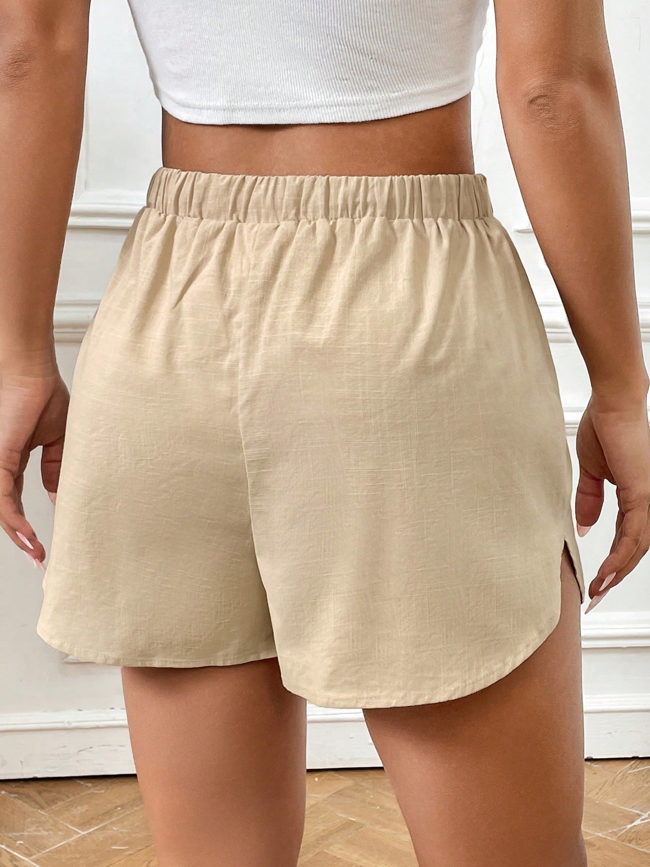 In Beige Women Shorts