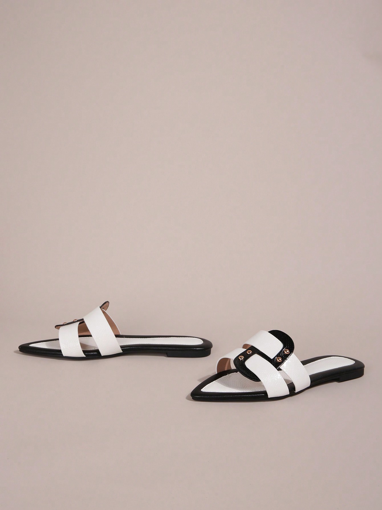 In Black and White Women Sandals