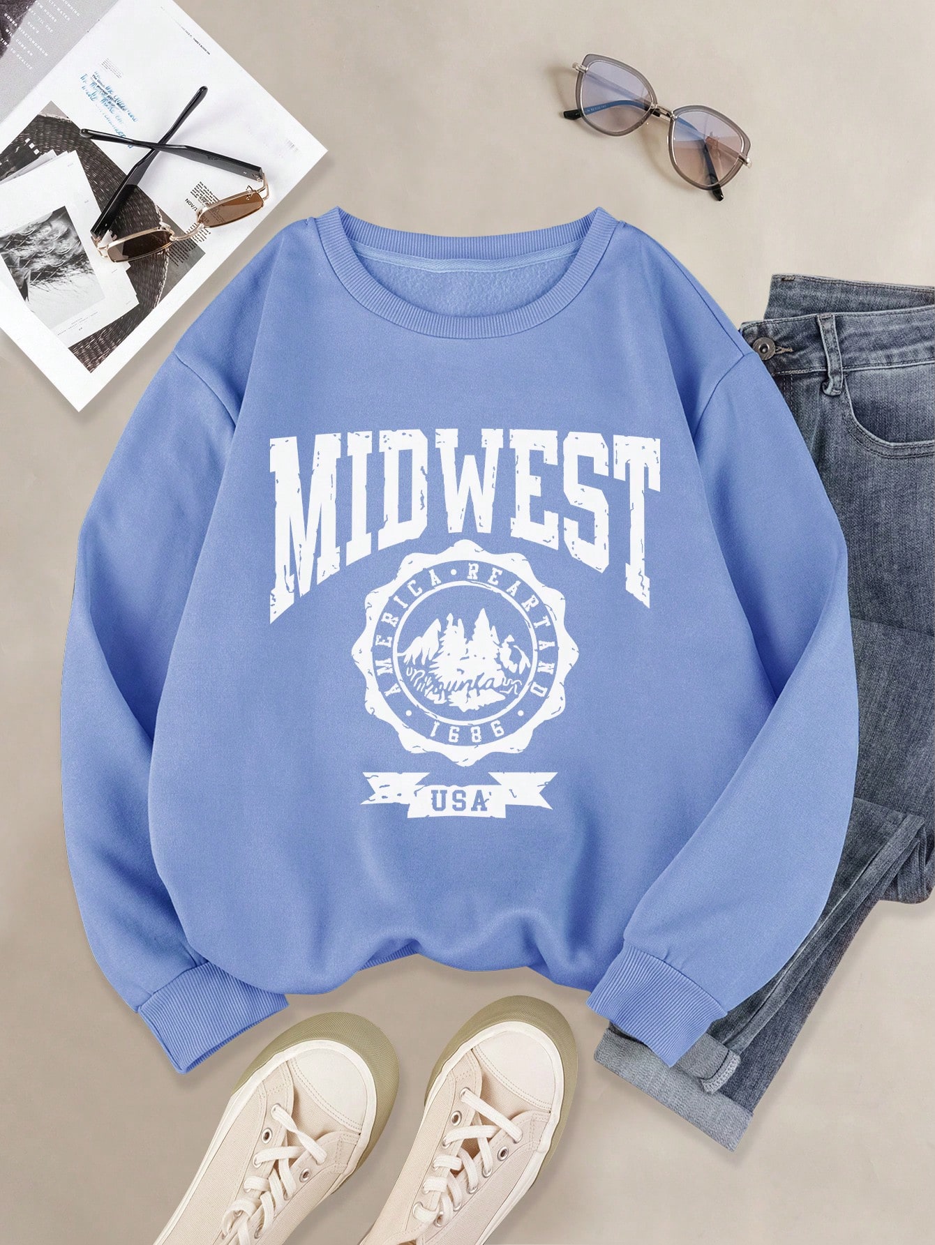 In Blue Women Sweatshirts