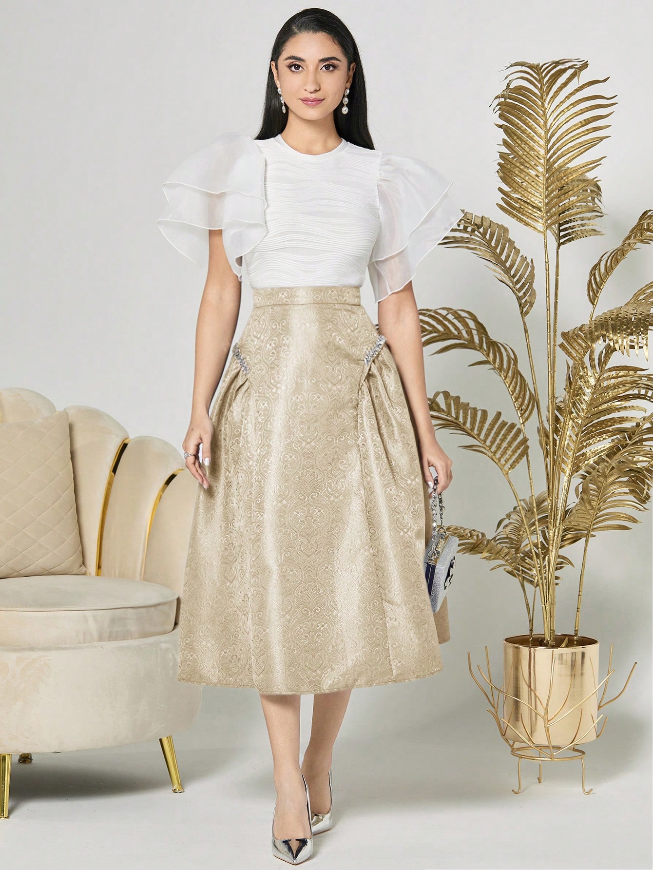 In Beige Women Skirts