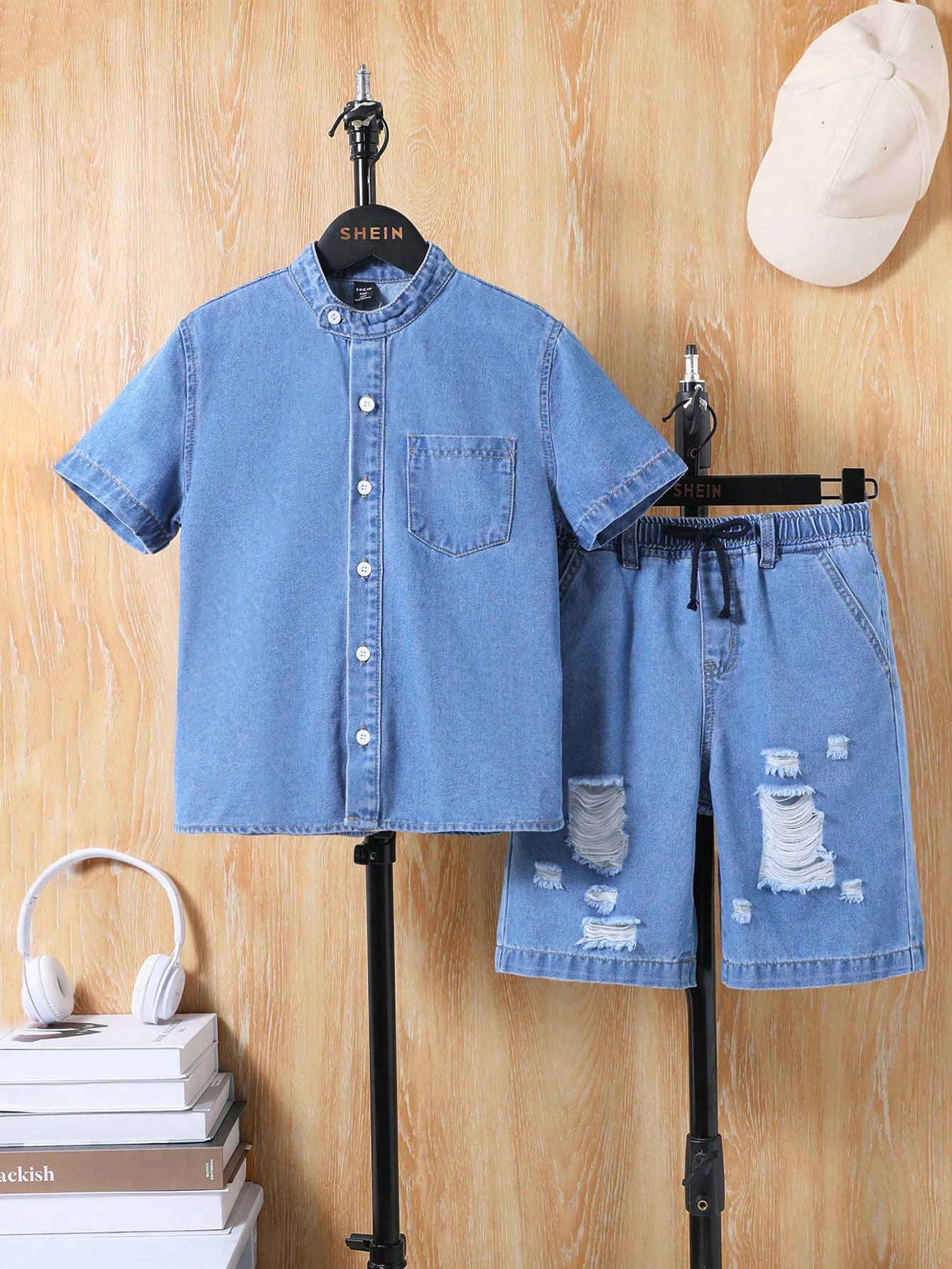 Tween Boys Denim Two-piece Outfits