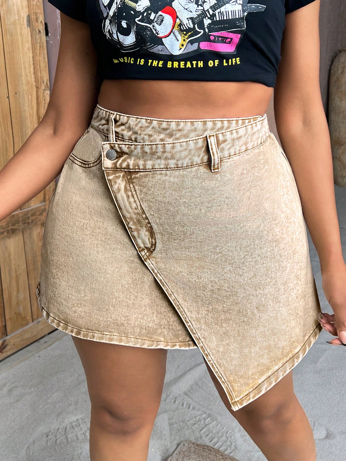 Plus Size Denim Skirts