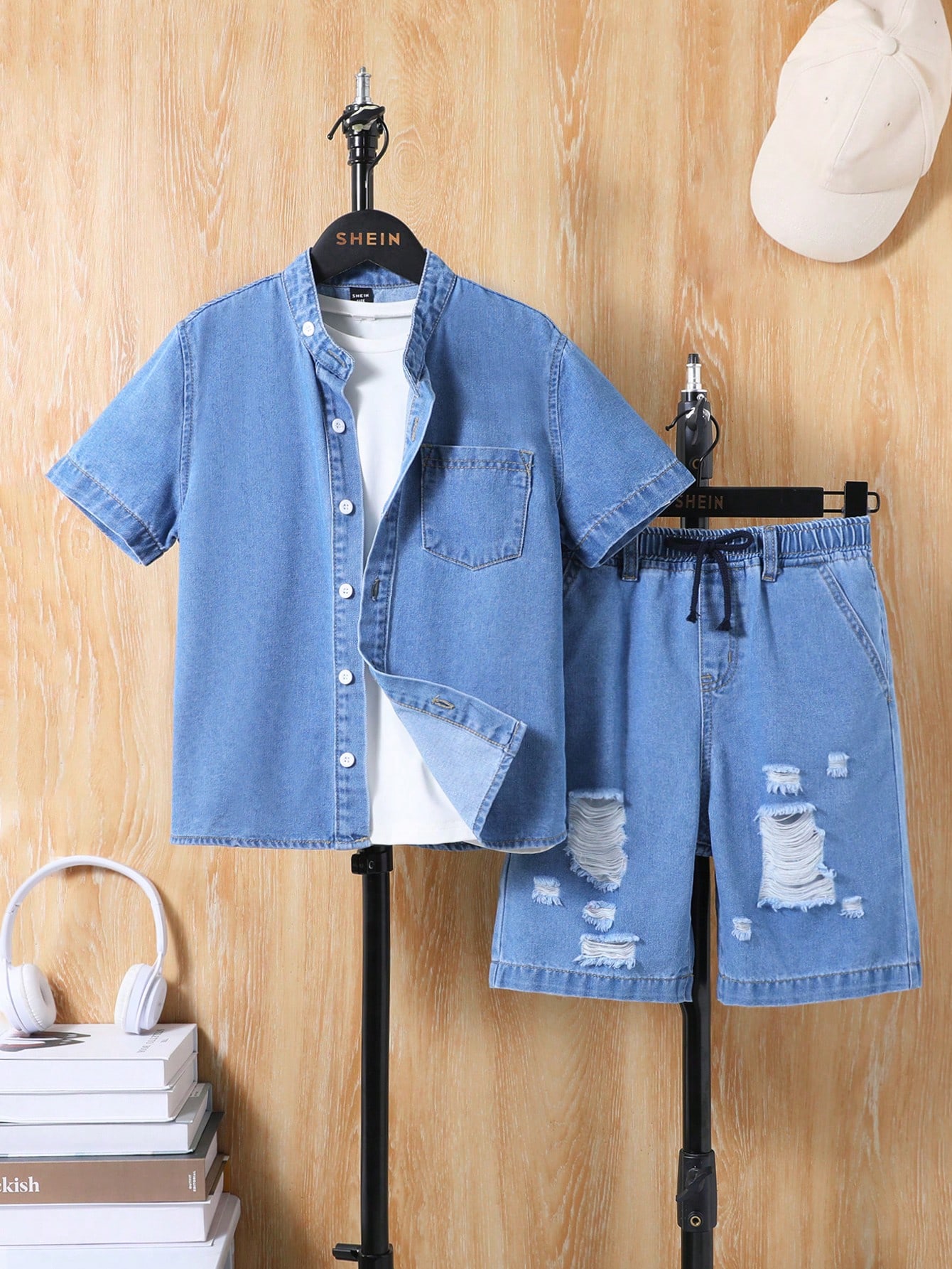 Tween Boys Denim Two-piece Outfits