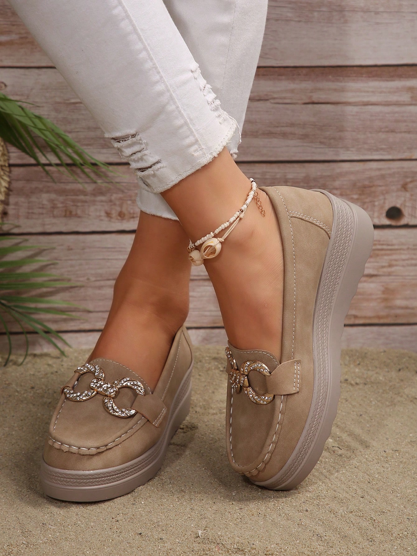 In Khaki Women Wedges & Flatform