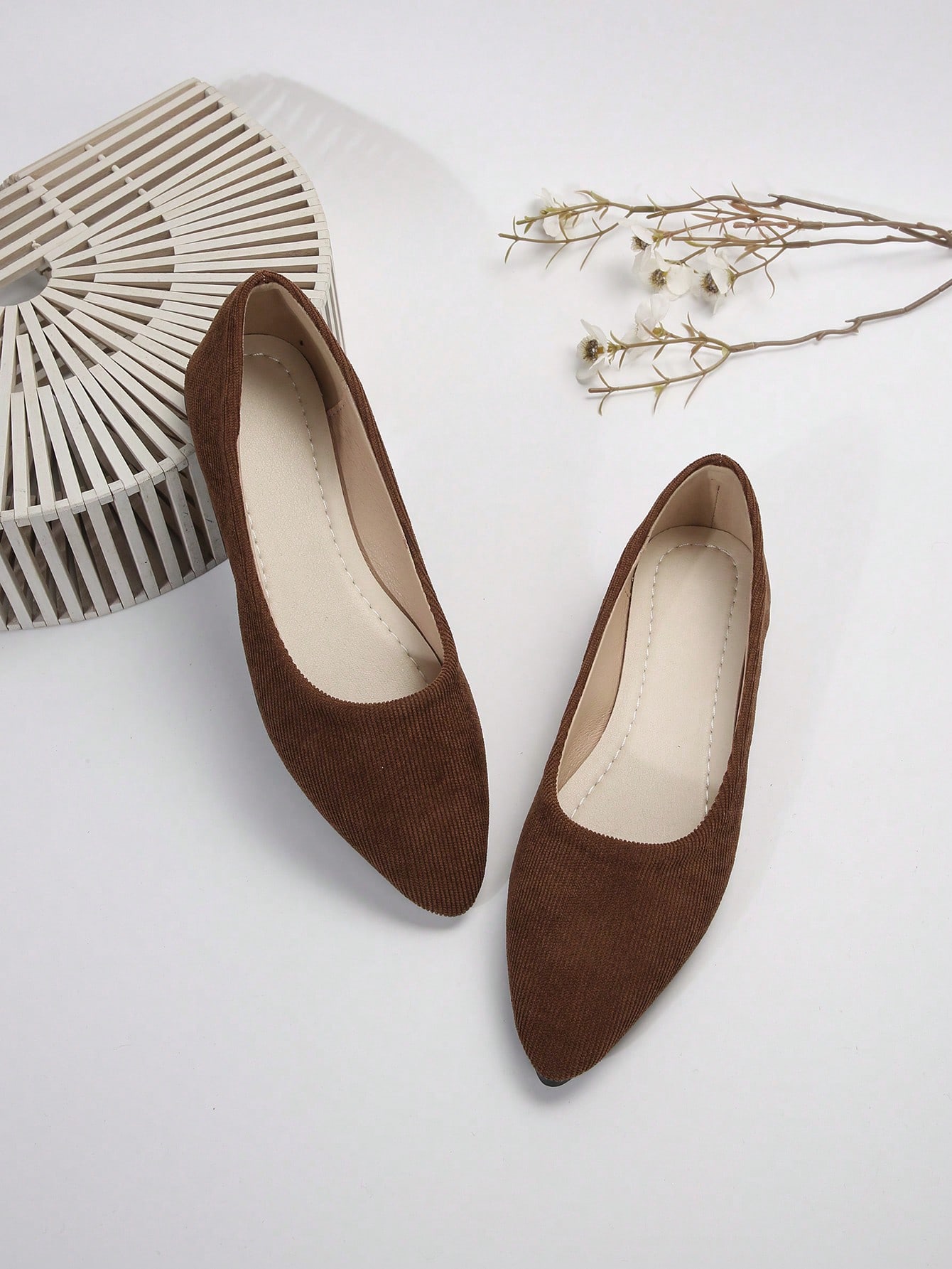 In Coffee Brown Women Flats