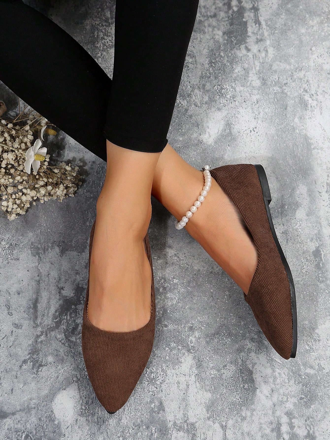 In Coffee Brown Women Flats